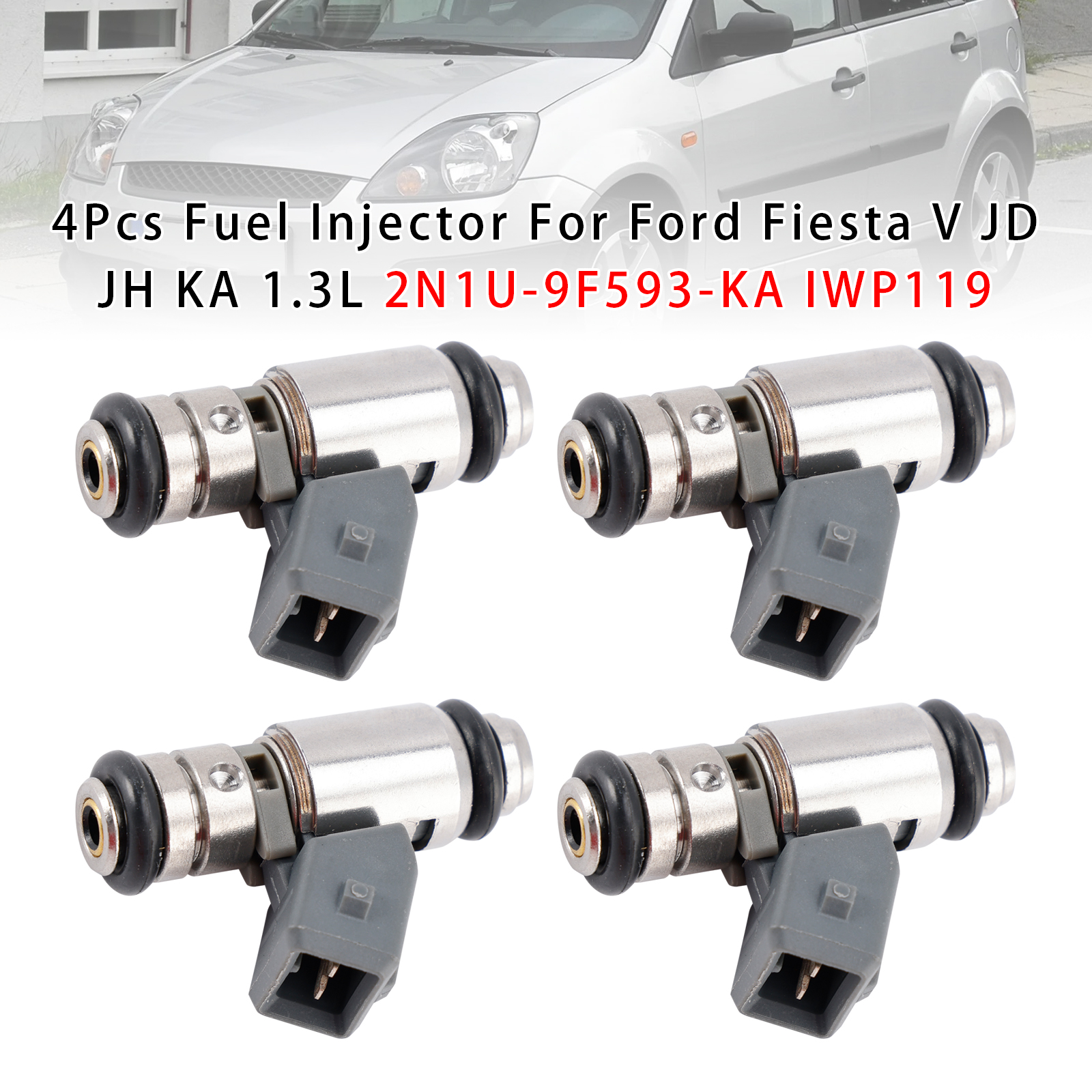 2001-2008 Ford Fiesta V JD, JH 1.3L 4Pcs Fuel Injector 2N1U-9F593-KA IWP119 Generic