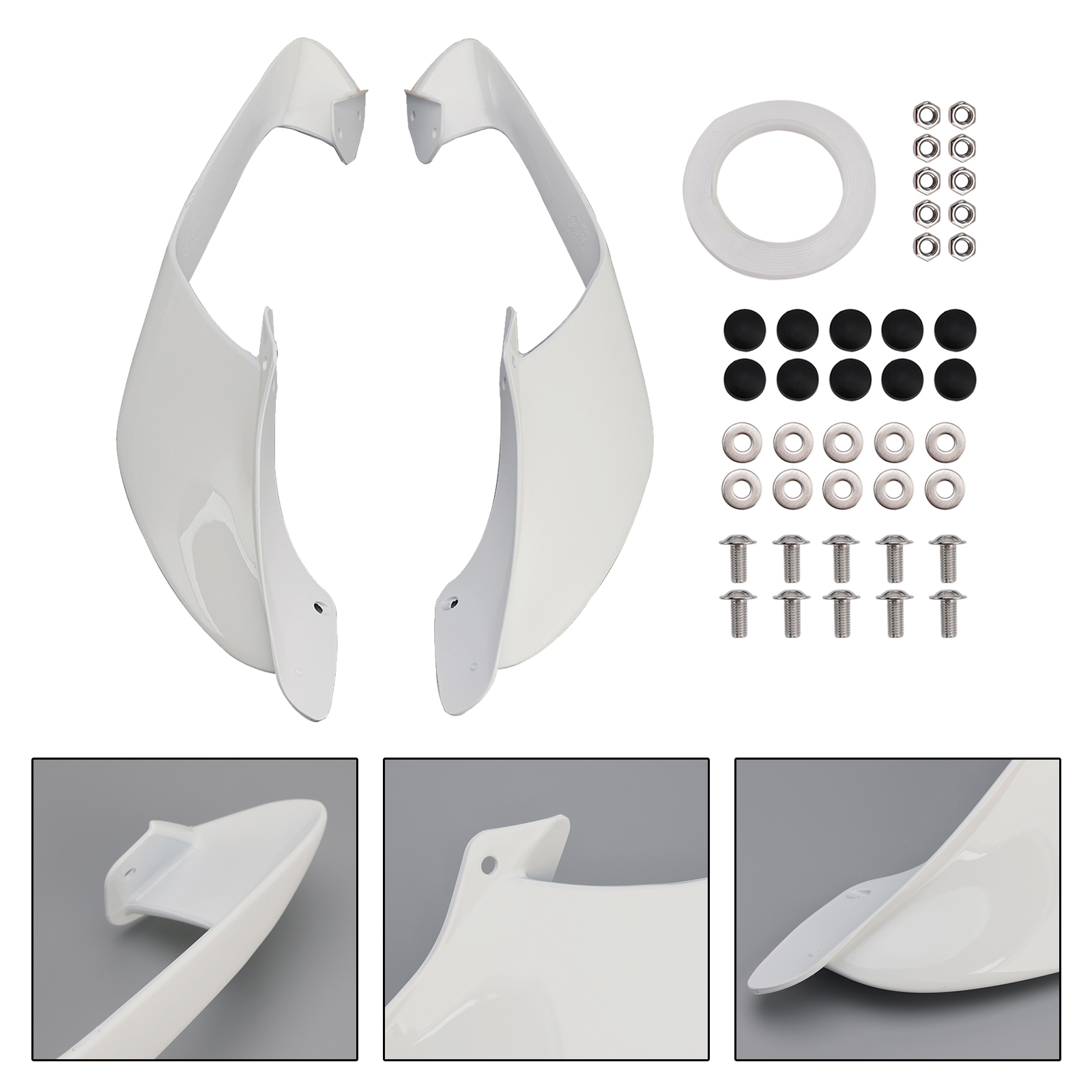 2021-2024 Yamaha YZF R1 R1M Front Side Winglets White Generic