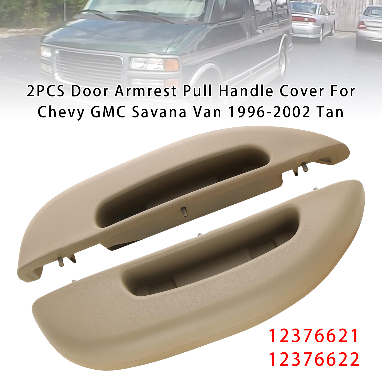 1996-2002 GMC Savana 1500 2500 3500 2PCS Door Armrest Pull Handle Cover Generic