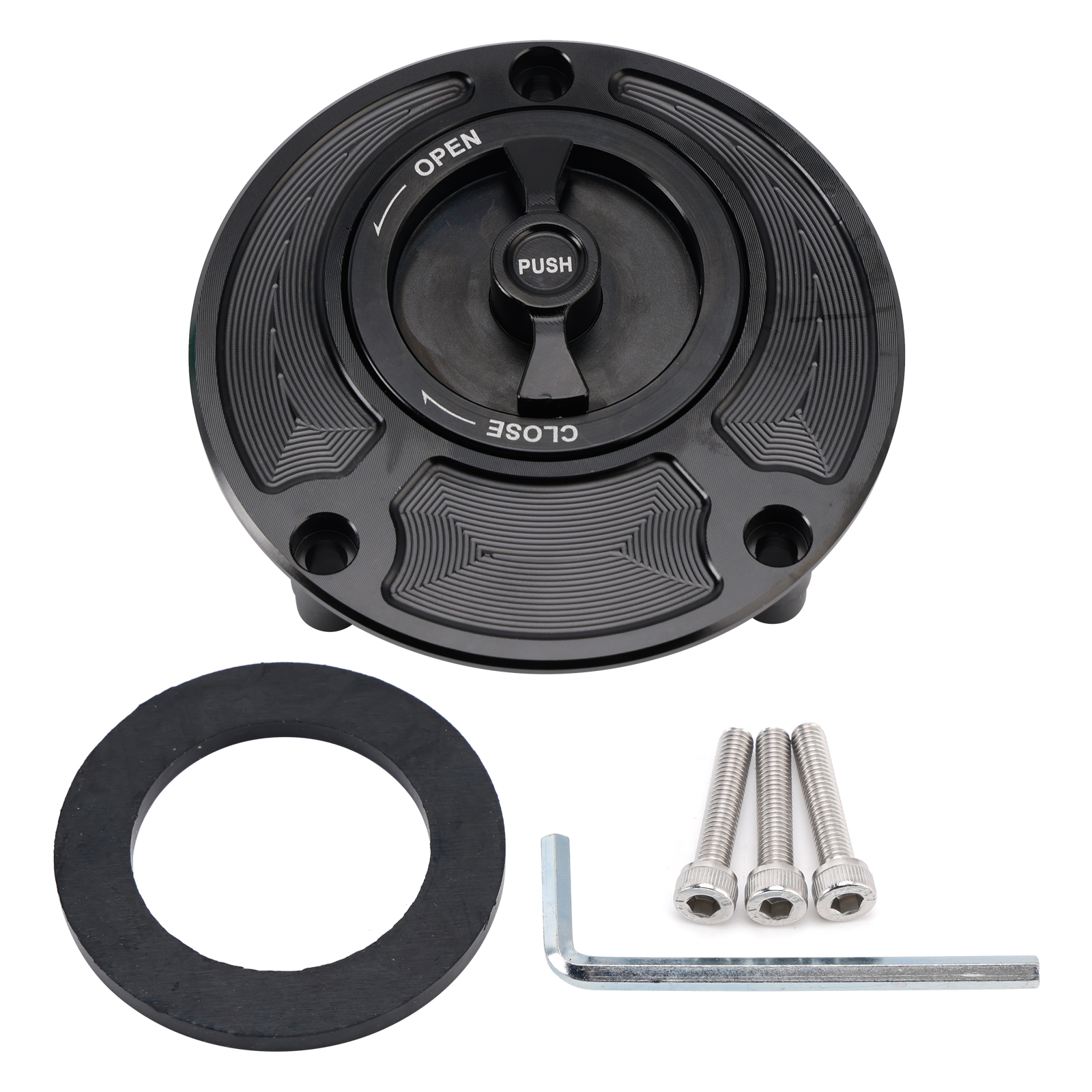1998-2021 Yamaha YZF R1 R6 Quick Release Keyless Fuel Gas Cap 105mm Black Generic