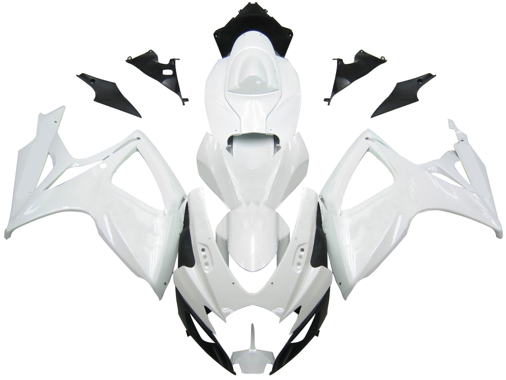 2006-2007 Suzuki GSXR 600 750 White GSXR Racing Amotopart Fairings Customs Fairing
