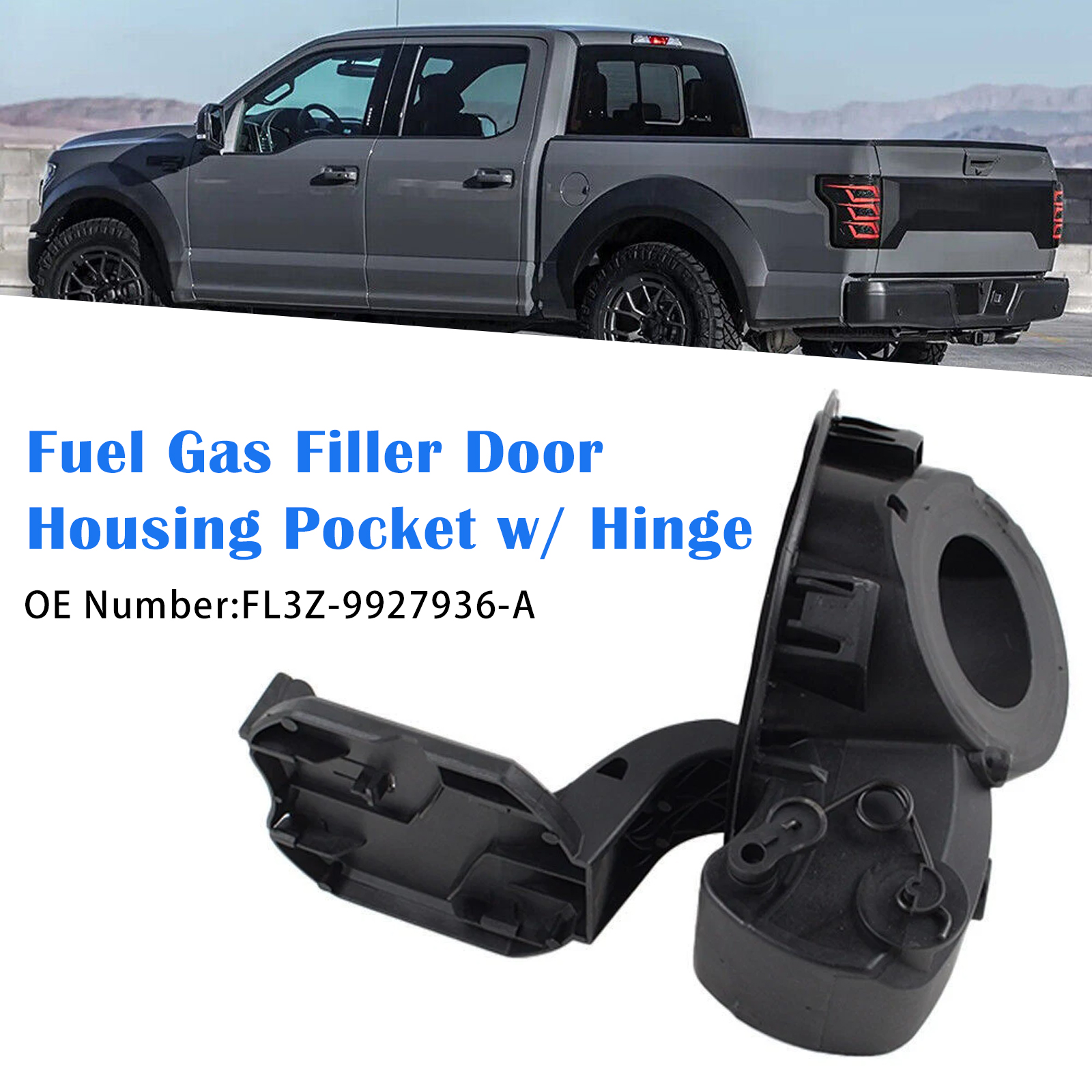 2015-2020 Ford F-150 with Gasoline Engine Fuel Gas Filler Door Housing Pocket w/ Hinge FL3Z-9927936-A Generic