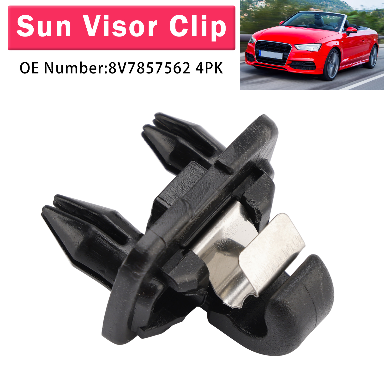 2014-2023 Audi A3 A5 TT Sun Visor Clip 8V7857562 4PK Generic