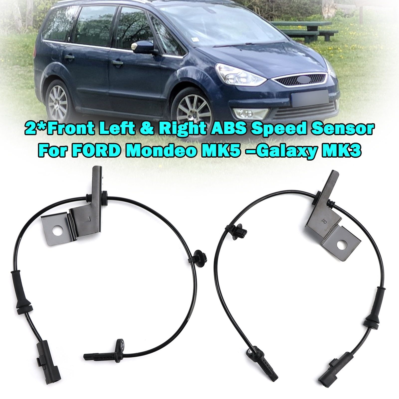 FORD Mondeo Mk5 2*Front Left & Right ABS Speed Sensor DG9C2C205AD Generic