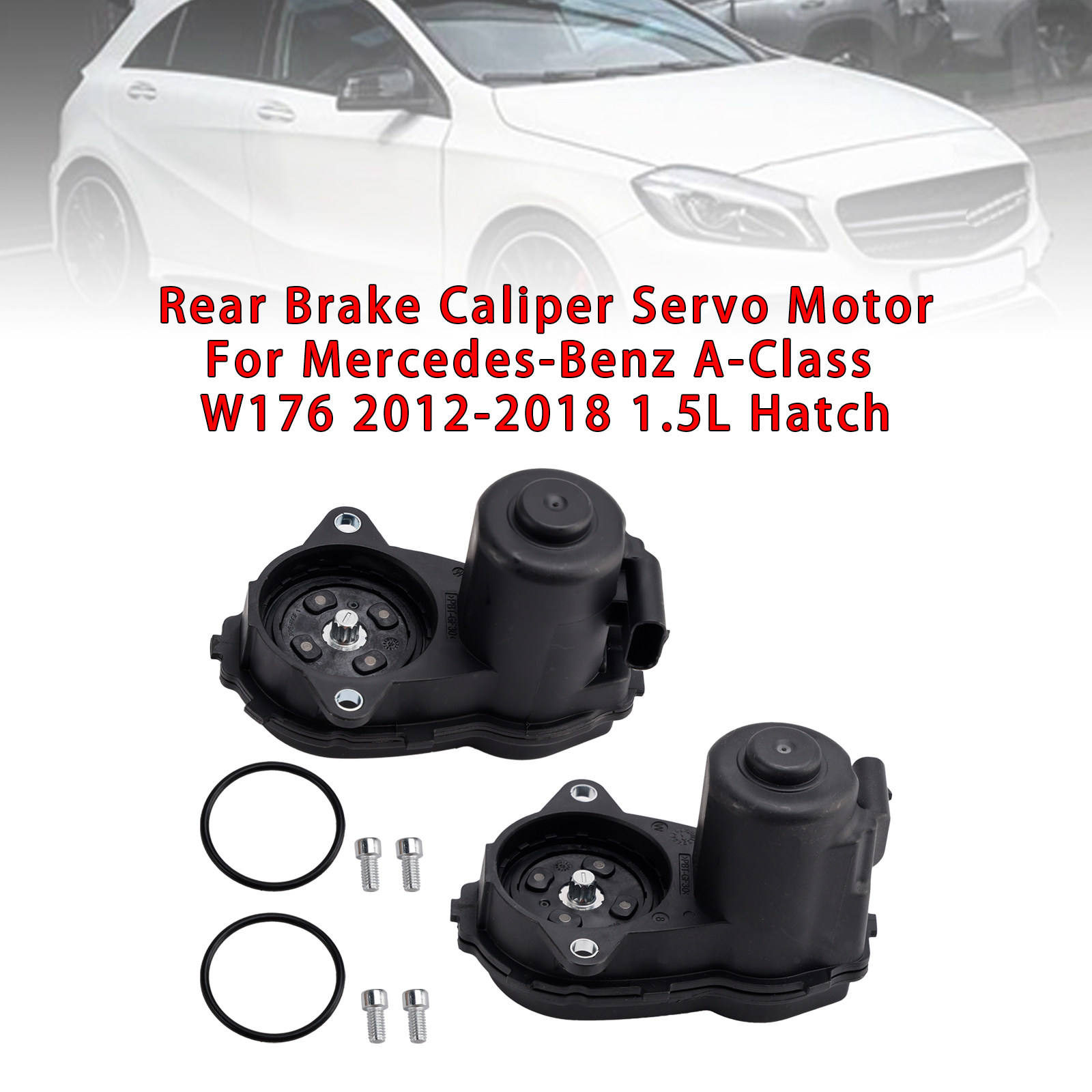 2011-2022 Mercedes Benz A B C CLA GLA Pair Rear Brake Caliper Servo Motor 1729060300 1729060200 Generic