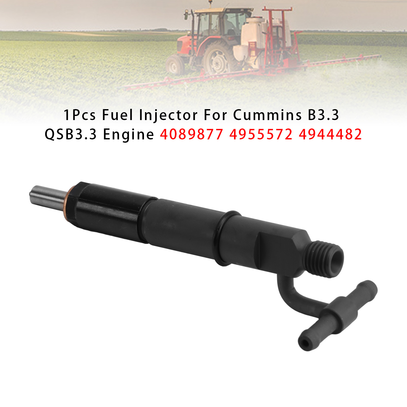 Cummins B3.3 QSB3.3 Engine 1Pcs Fuel Injector 4089877 4955572 4944482 Generic