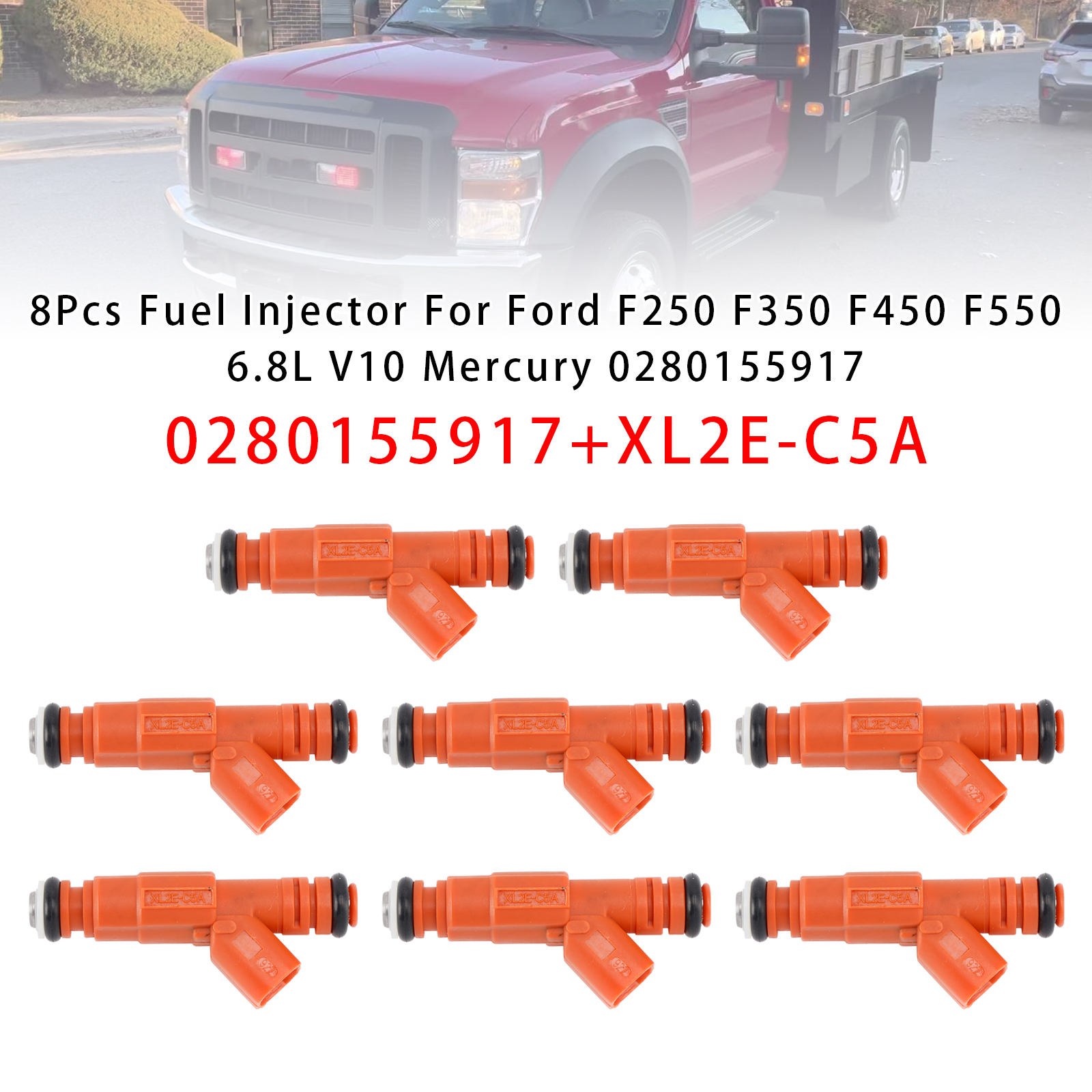 2000-2005 Ford F-550 F-450 F350 F250 8Pcs Fuel Injector 800-1325N Generic