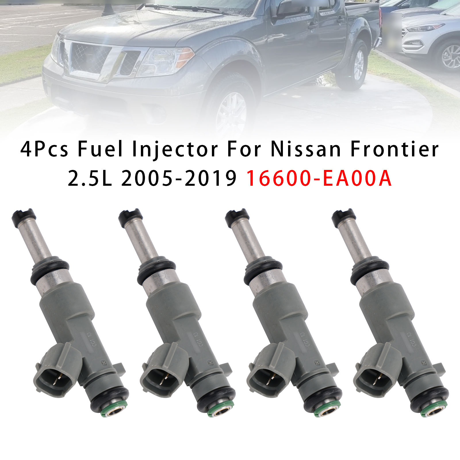 2005-2019 Nissan Frontier 2.5L I4 4Pcs Fuel Injector 16600-EA00A Generic