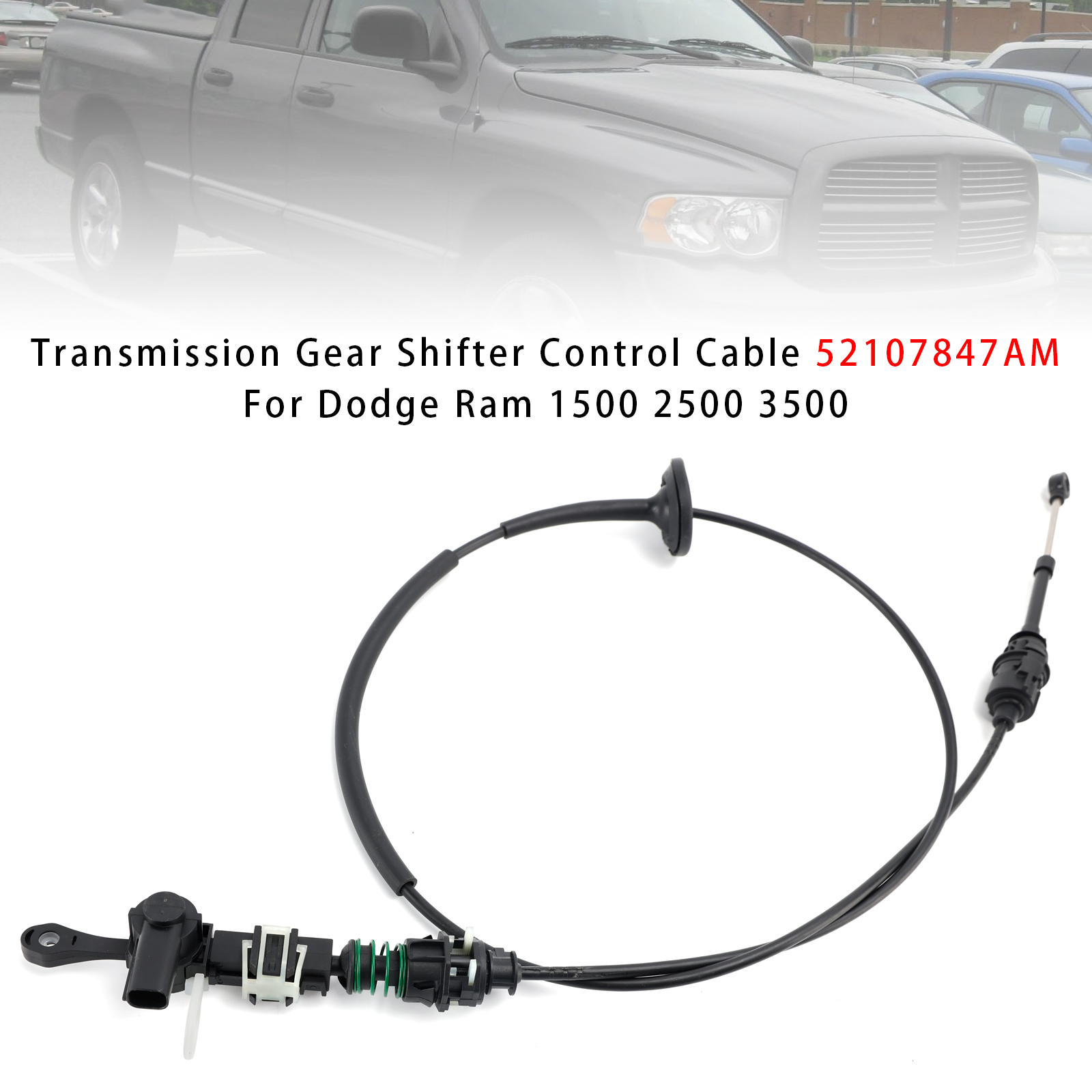 2002-2010 Dodge 1500 2500 3500 45RFE Transmission Gear Shifter Control Cable 52107847AM Generic