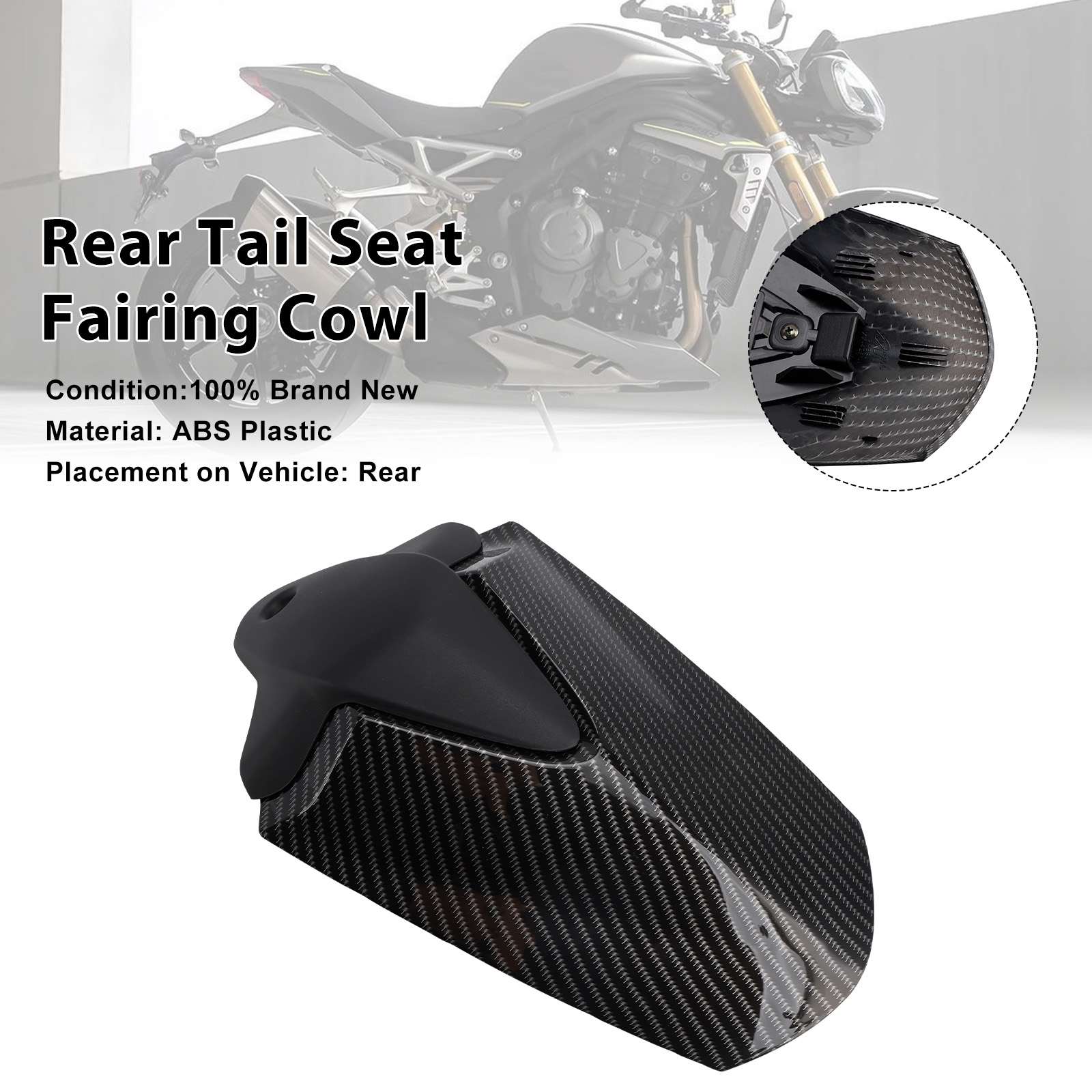 2021-2024 Triumph Speed Triple 1200 RS Rear Tail Seat Fairing Cowl Carbon Generic