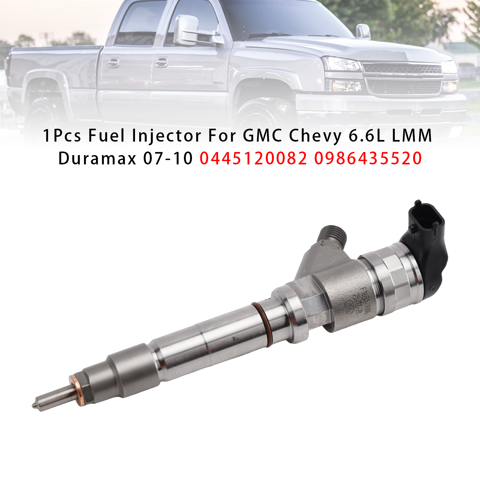 2007-2010 GMC Chevy SIERRA 2500 3500 HD 6.6L 1Pcs Fuel Injector 0445120082 0986435520 Generic