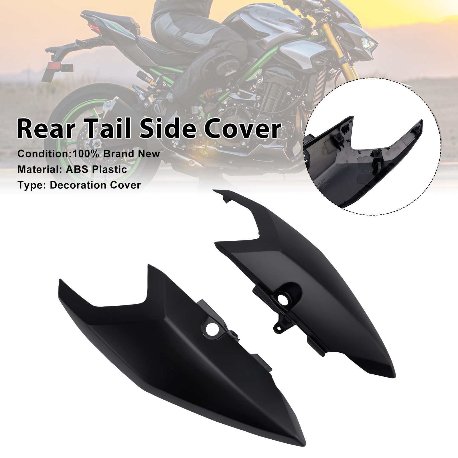 2025-2026 Yamaha Tenere 700 T700S Rear Tail Side Cover Matte Black Generic