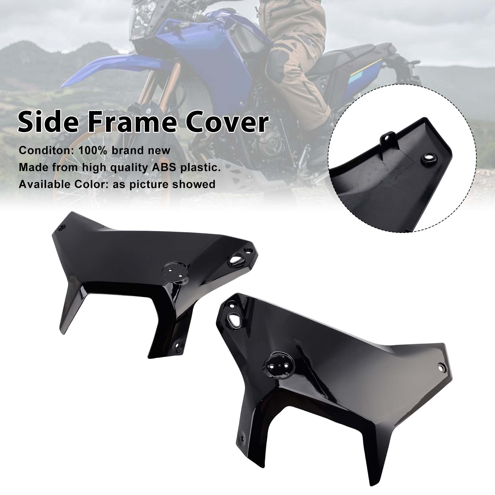 2025-2026 Yamaha Tenere 700 T700S Side Frame Cover Matte Black Generic