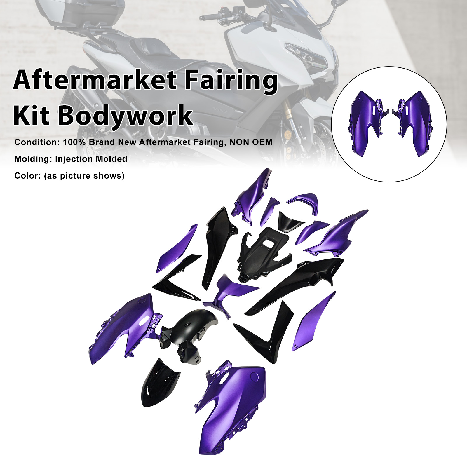 2025-2026 Yamaha TMAX560 Aftermarket Fairing Kit Bodywork#104 Generic