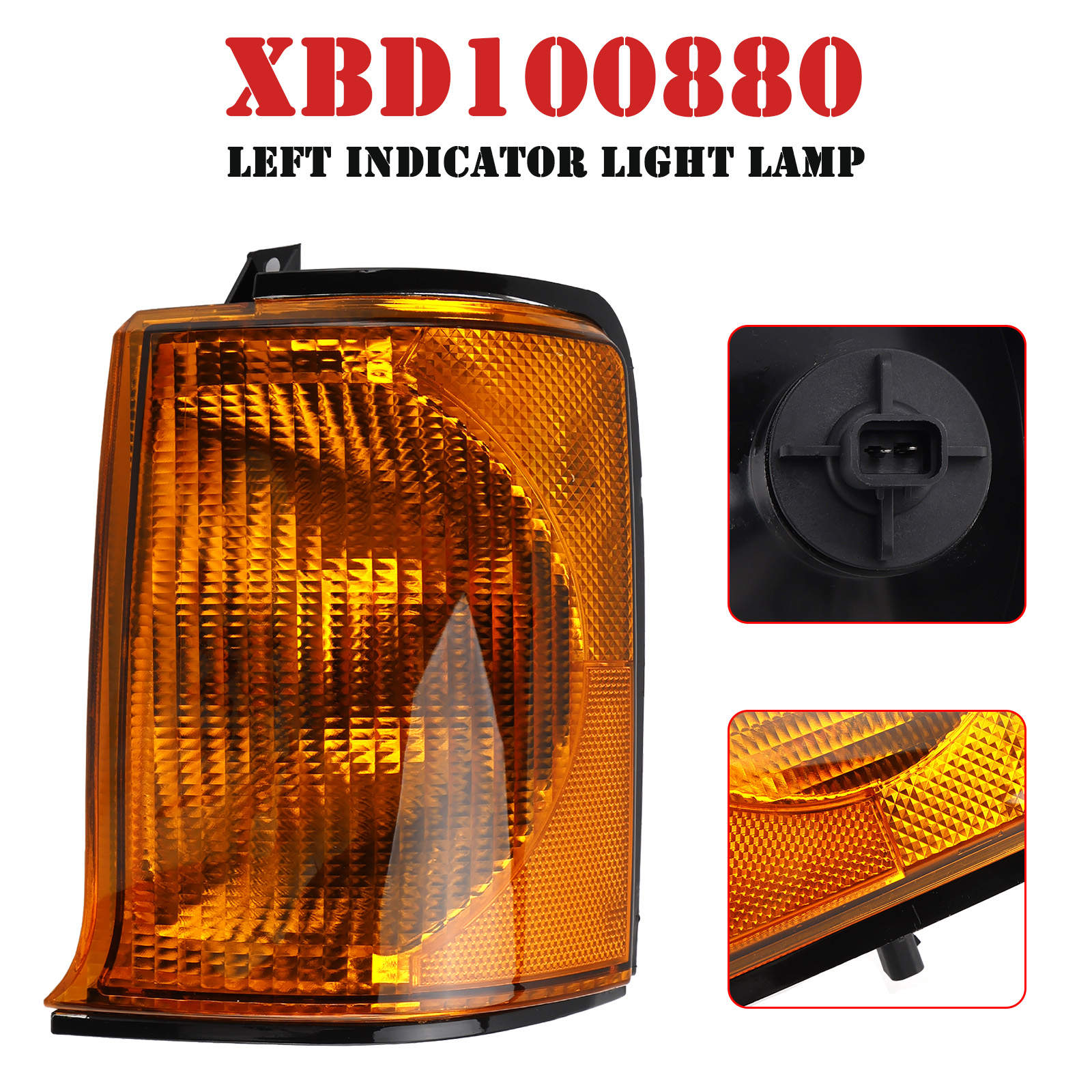 1999-2002 Land Rover Discovery 2 Pre-Facelift Models Left Indicator Light Lamp XBD100880 Yellow Generic