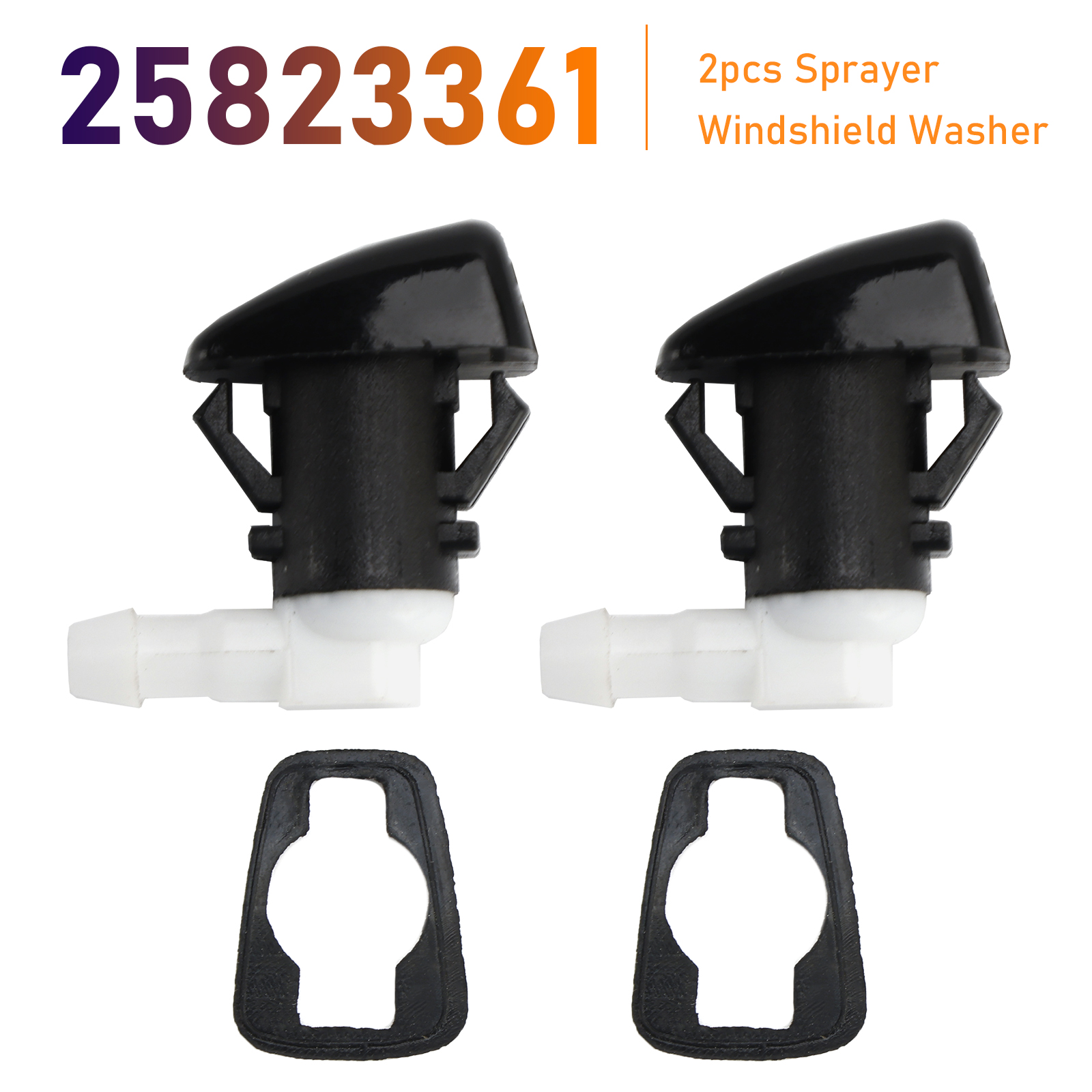 2014-2016 Cadillac SRX 2pcs Sprayer Windshield Washer Nozzle 25823361 Generic
