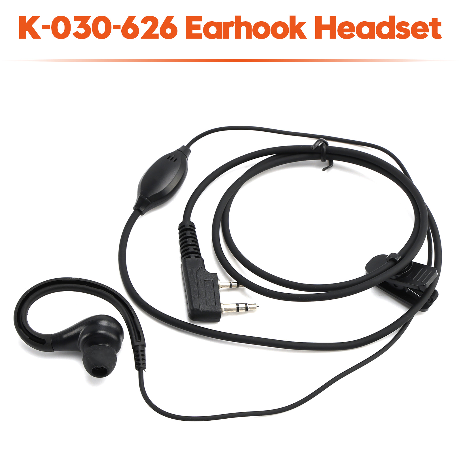 K-030-626 Earhook Headset For TK-208 TK-220 TH-D7 TH-F6 RPU416A KG-UVD1 TG-K4AT