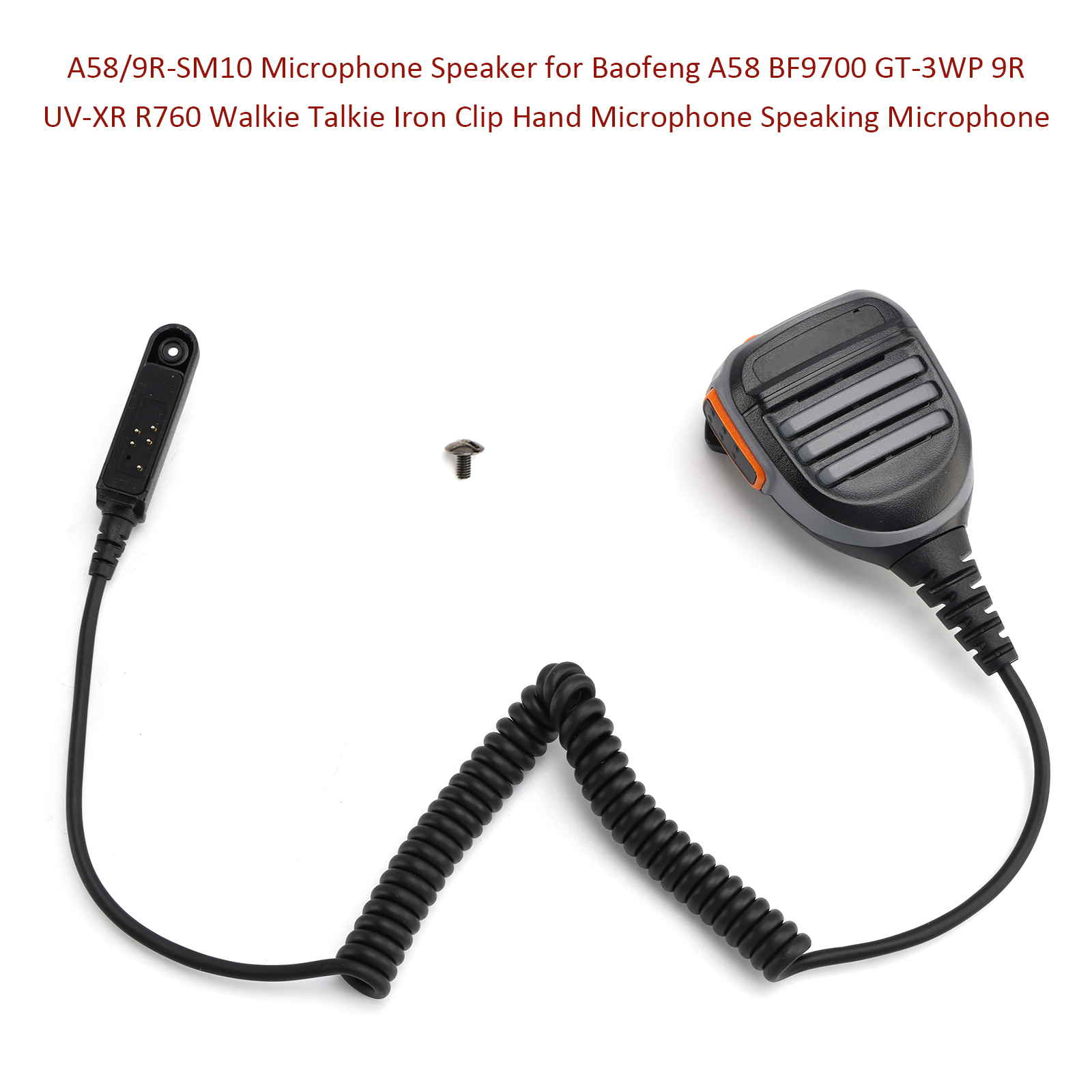 A58/9R-SM10 Microphone Speaker for A58 BF9700 GT-3WP 9R UV-XR R760 Walkie Talkie