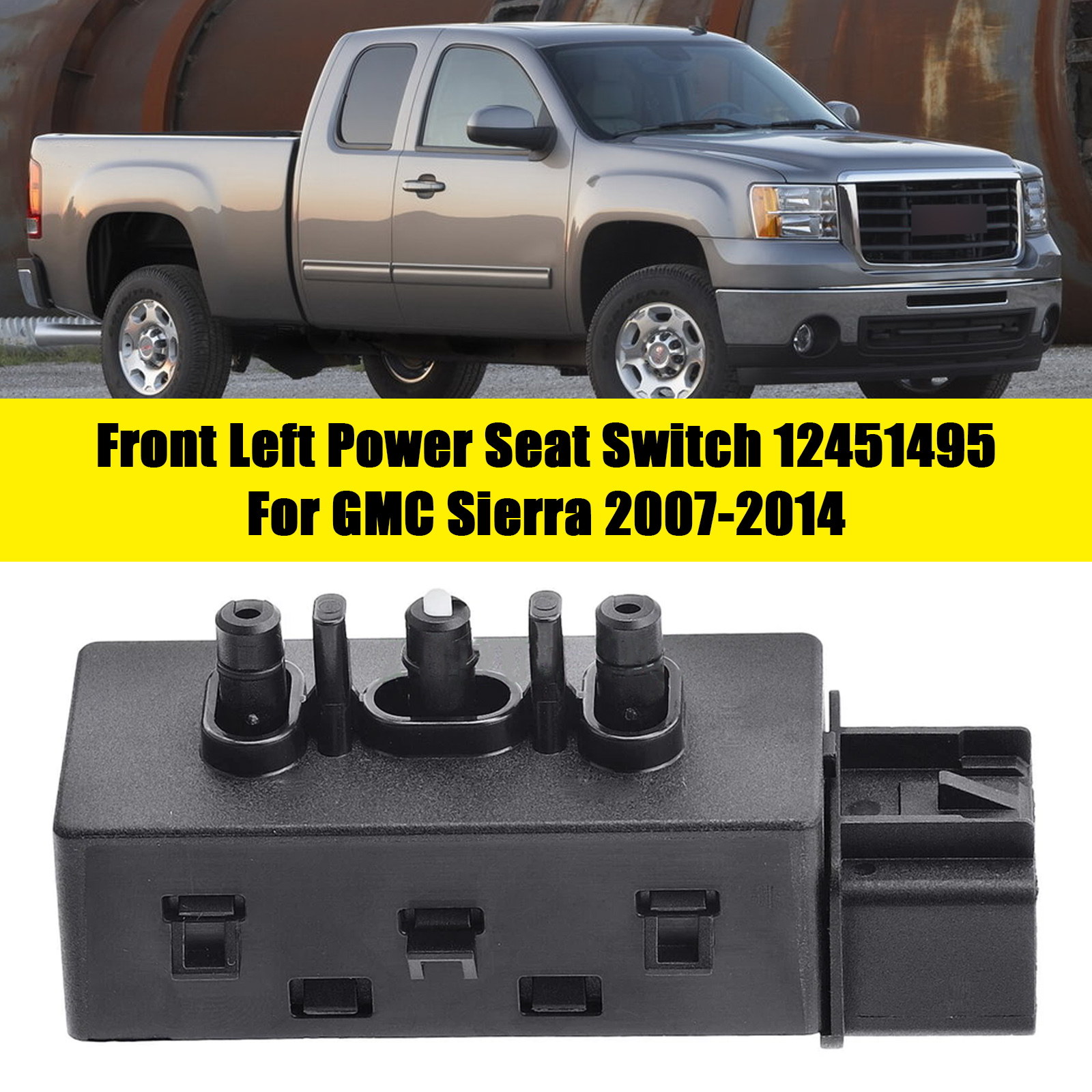 2007-2014 Chevrolet Silverado 1500 2500 3500 Front Left Power Seat Switch 12451495 Generic