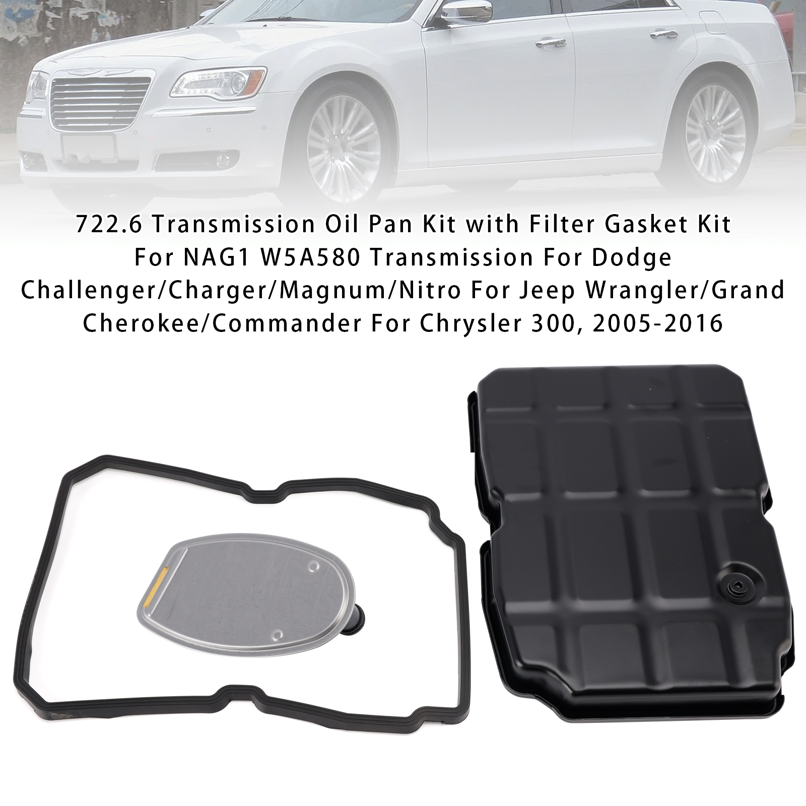 2007-2011 Dodge Nitro 722.6 Transmission Oil Pan Kit with Filter Gasket Kit W5A580 Generic