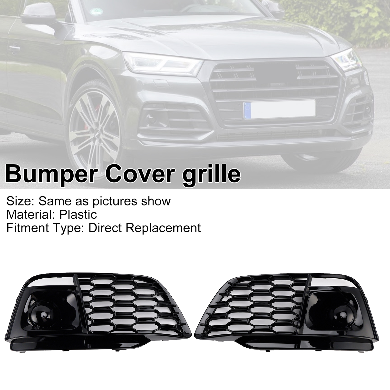 2018-2022 AUDI SQ5 Q5 Sline Fog Light Grille Cover 80A807679L Generic