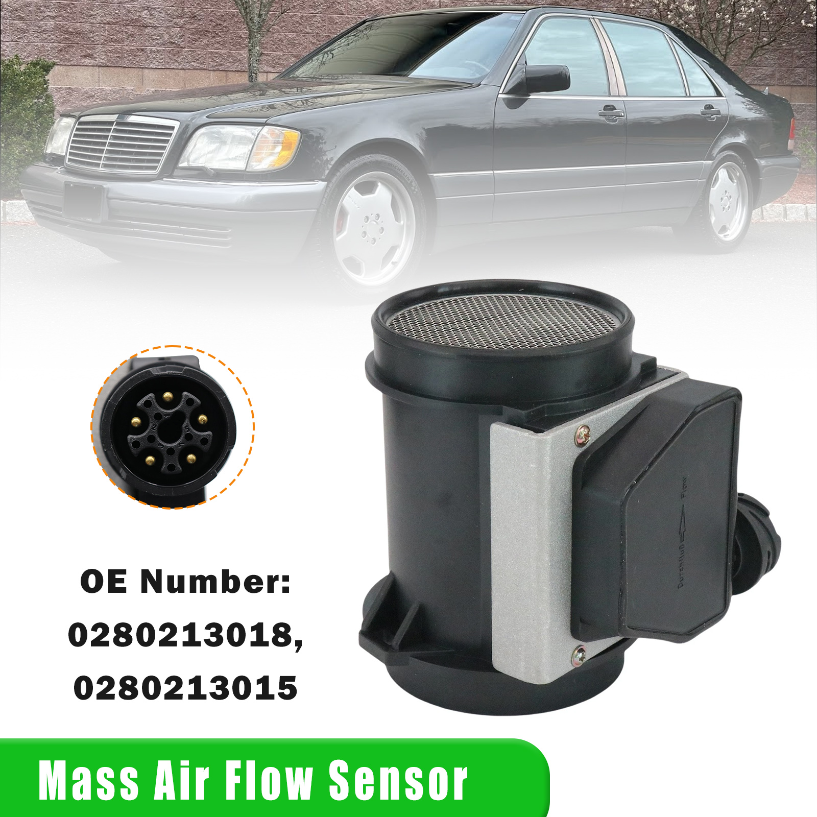 1992-1995 Mercedes-Benz W140 C140 R129 Mass Air Flow Sensor MAF 0280213015 Generic