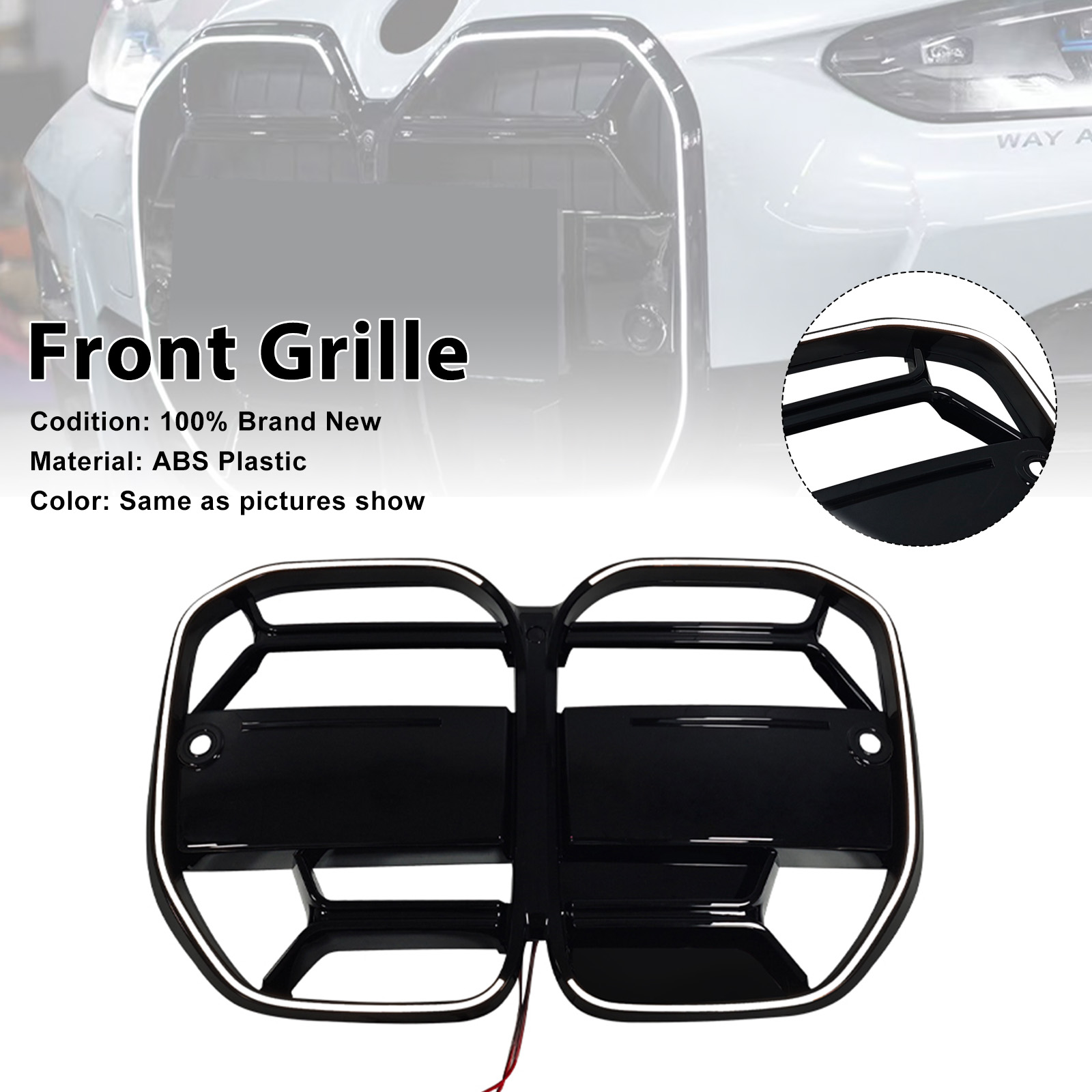 2020-2025 BMW 4 Series G22 G23 G82 CS-Style Front Bumper Grille Generic