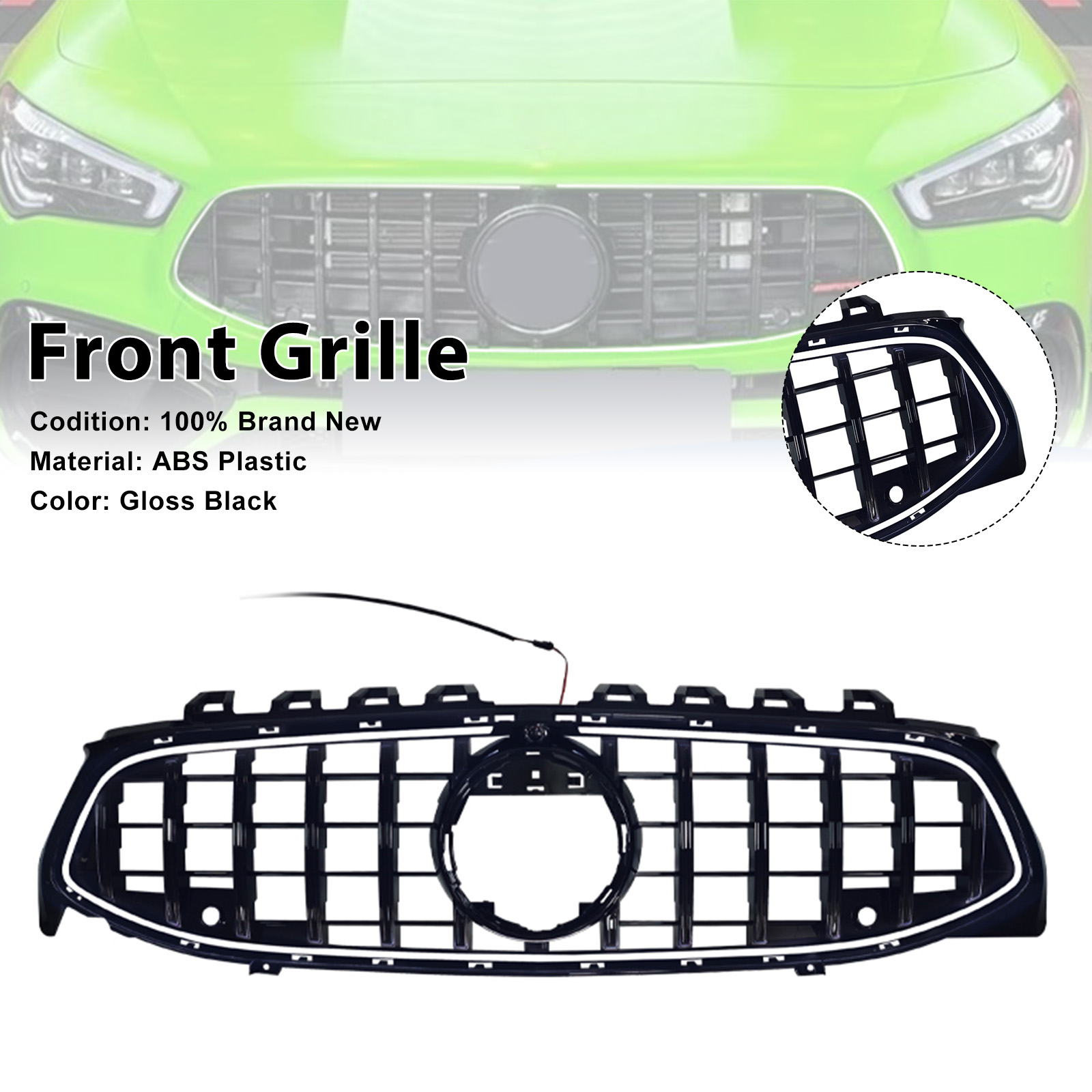 2020-2024 MERCEDES BENZ CLA-CLASS W118 C118 Front Bumper Grille Black Generic