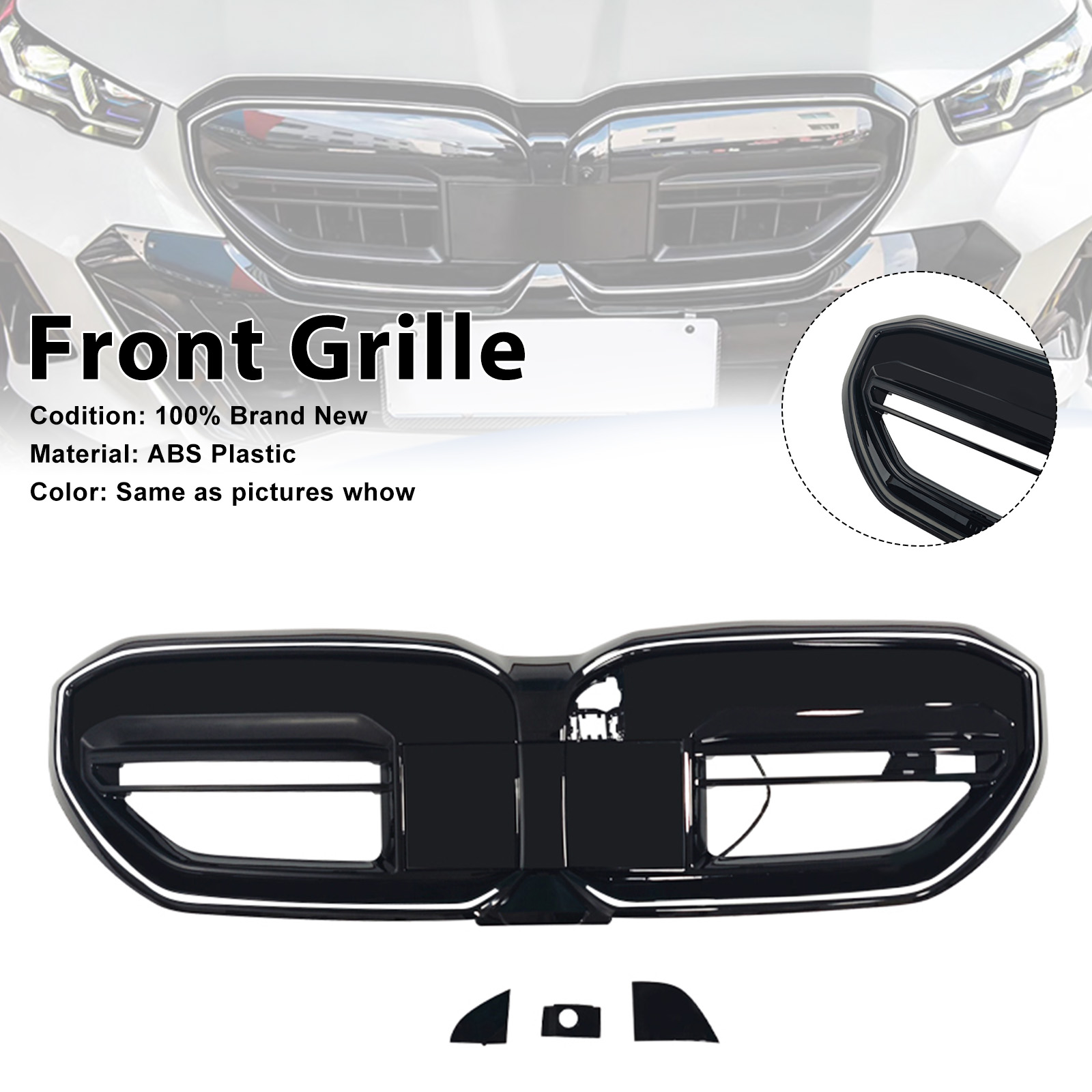 2024-2026 BMW 5 Series I5 G60 G61 G68 M60-Style Front Bumper Grille Generic
