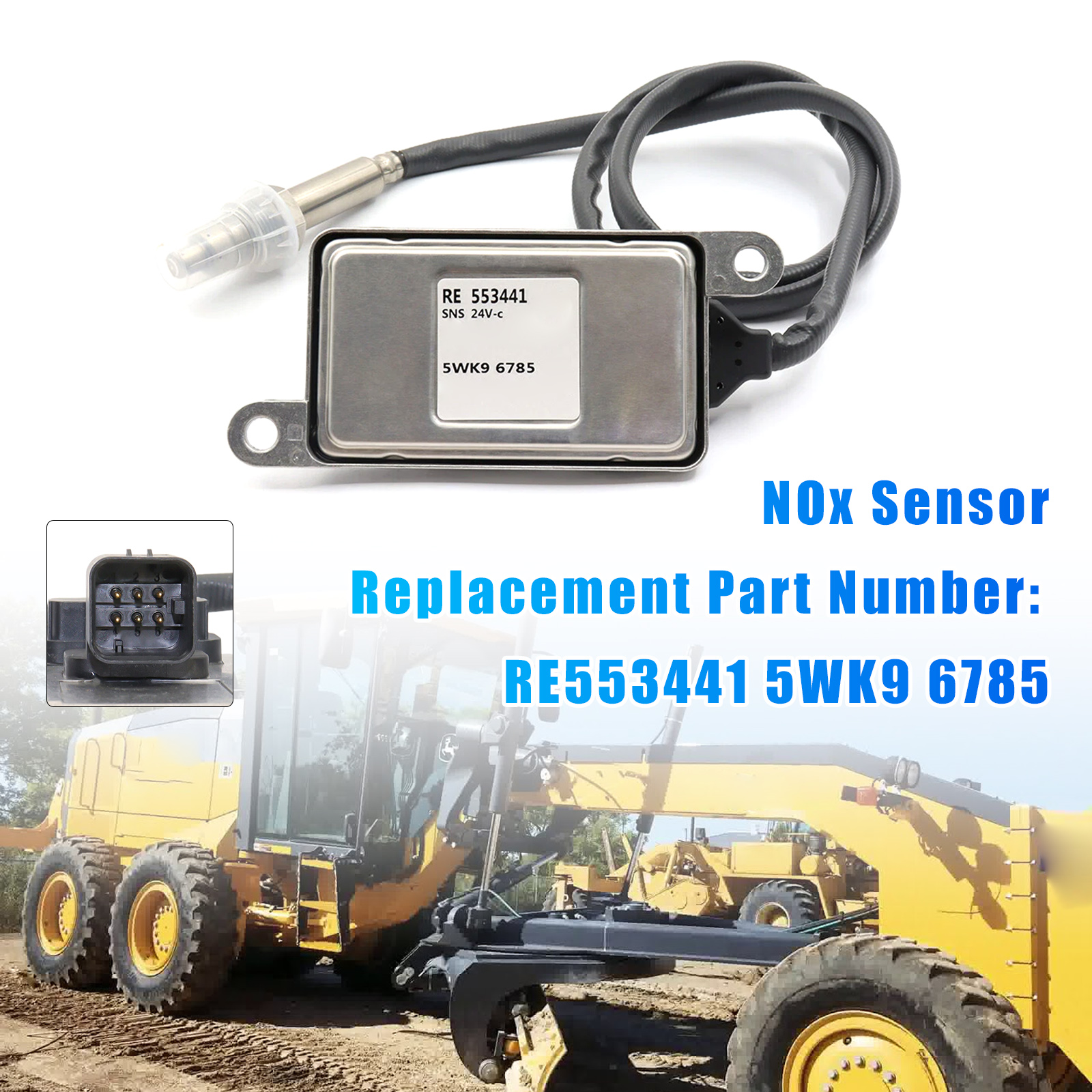 RE553441 5WK9 6785 NOx Sensor Nitrogen Oxide Sensor For John Deere Tractor