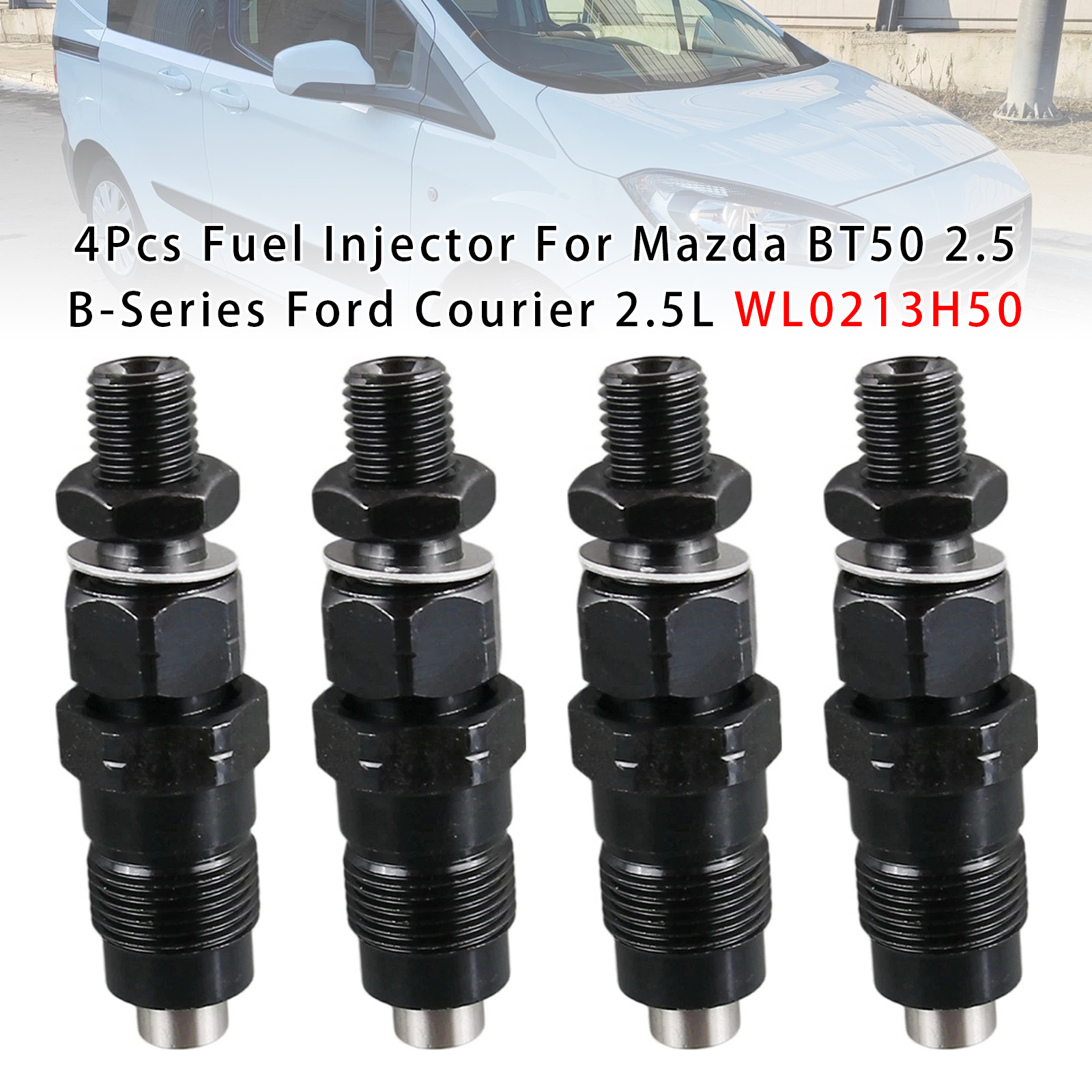 4Pcs Fuel Injector For Mazda BT50 2.5 B-Series Ford Courier 2.5L WL0213H50
