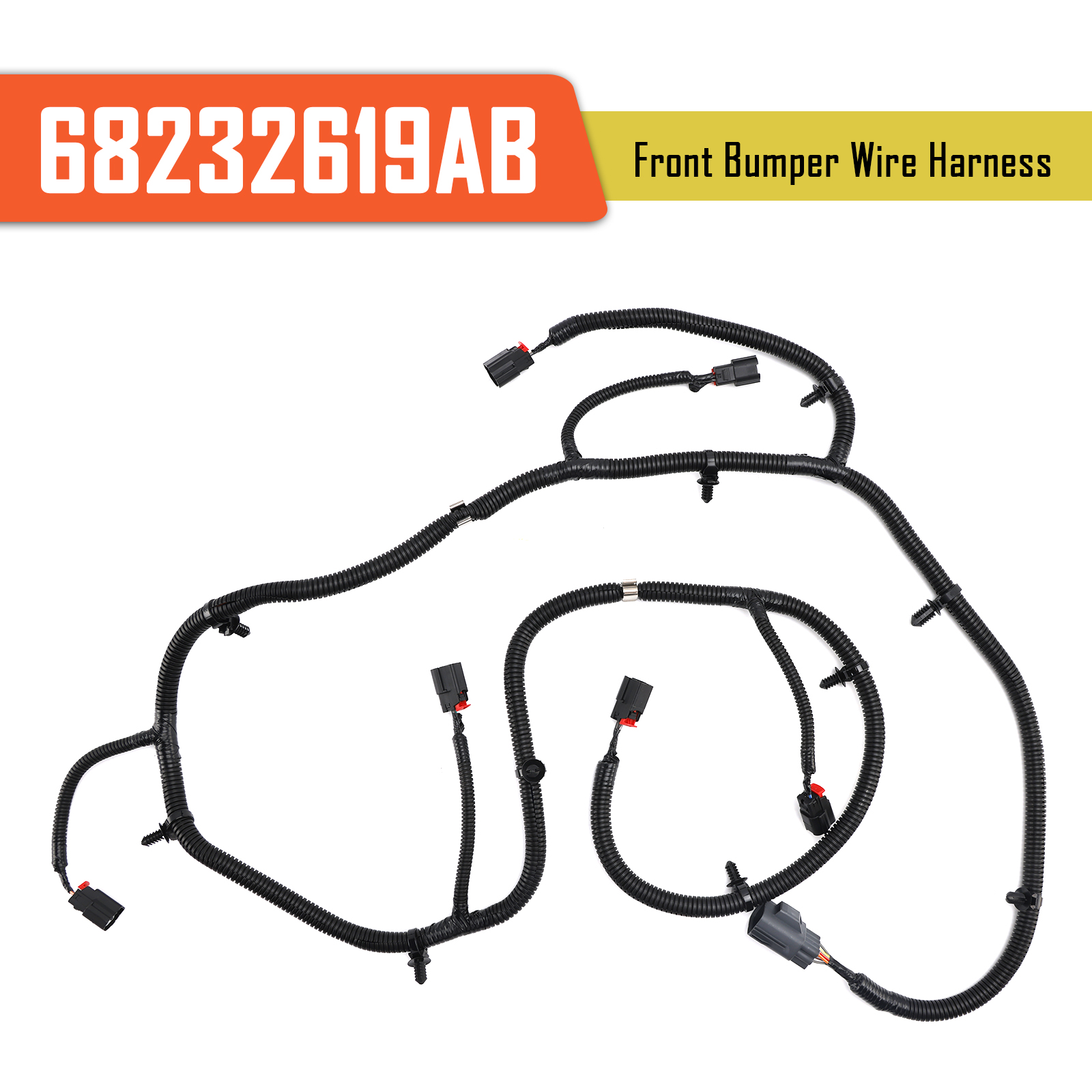 2014-2024 Ram 1500 Front Bumper Wire Harness with Park Sensors Generic