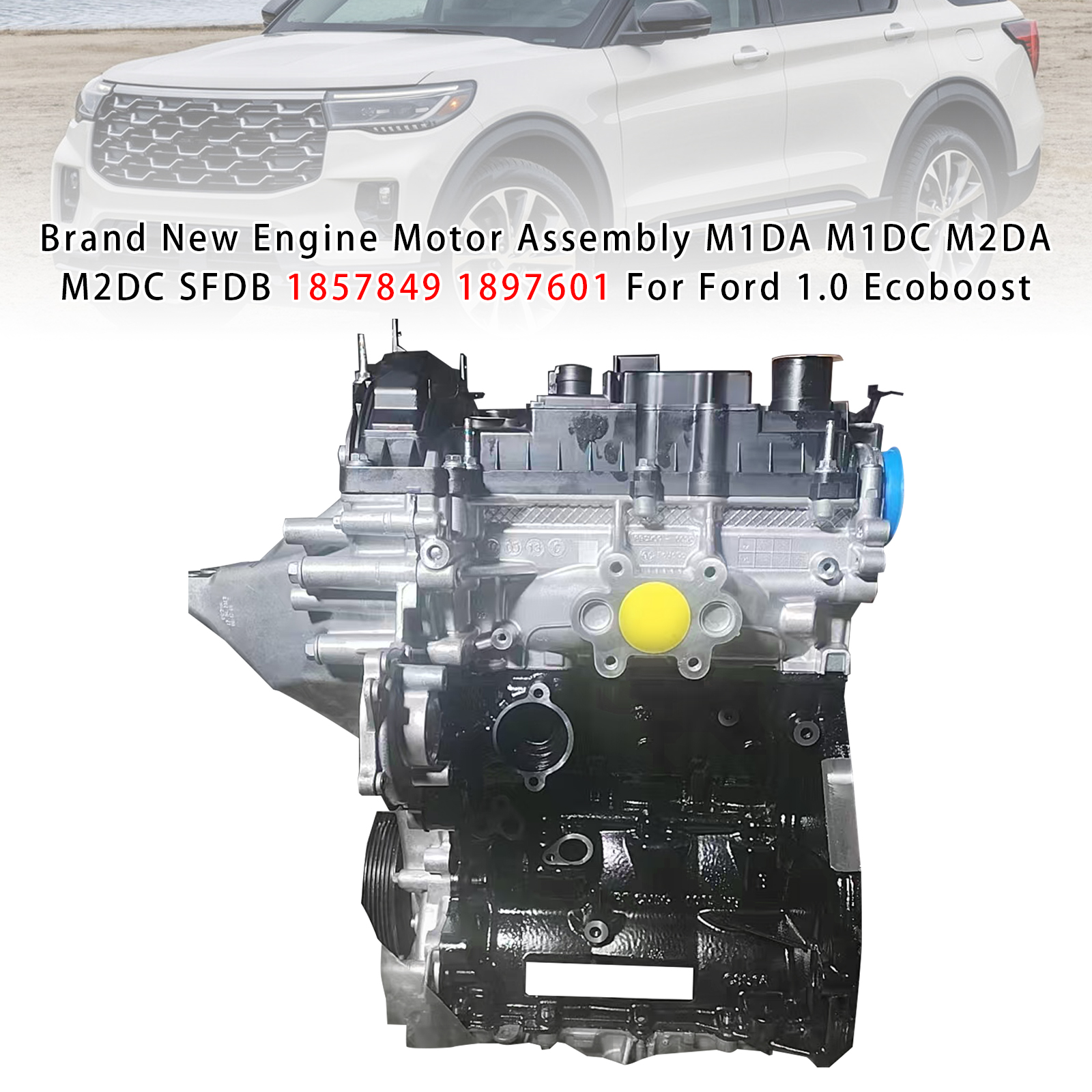Brand New Engine Motor Assembly M1DA M1DC M2DA M2DC SFDB 1857849 1897601 For Ford 1.0 Ecoboost