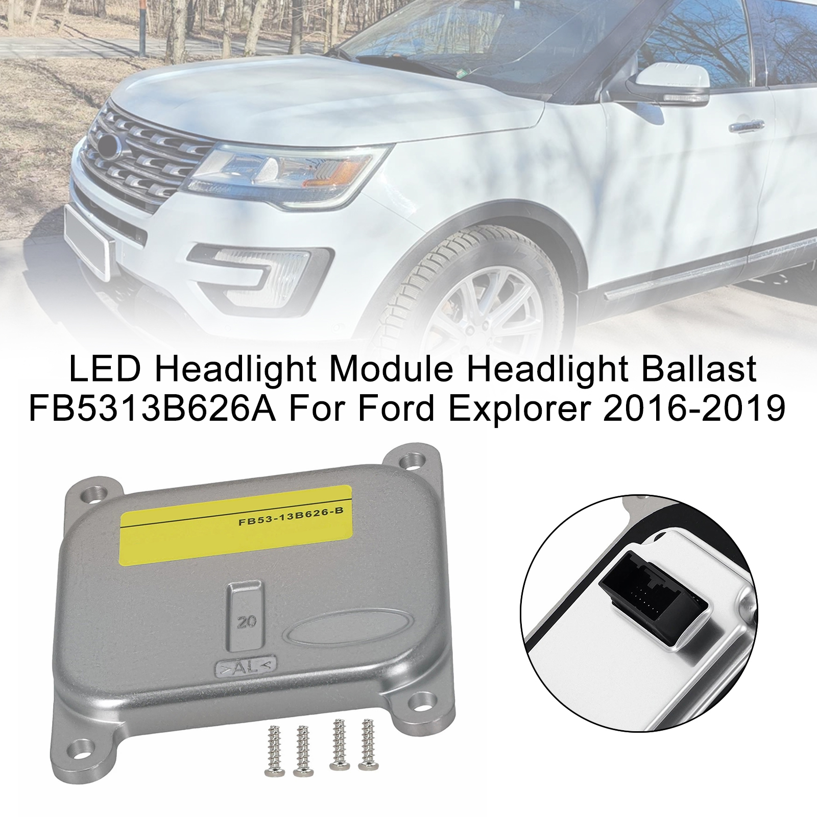 2016-2019 Ford Explorer LED Headlight Module Headlight Ballast FB5313B626A Generic