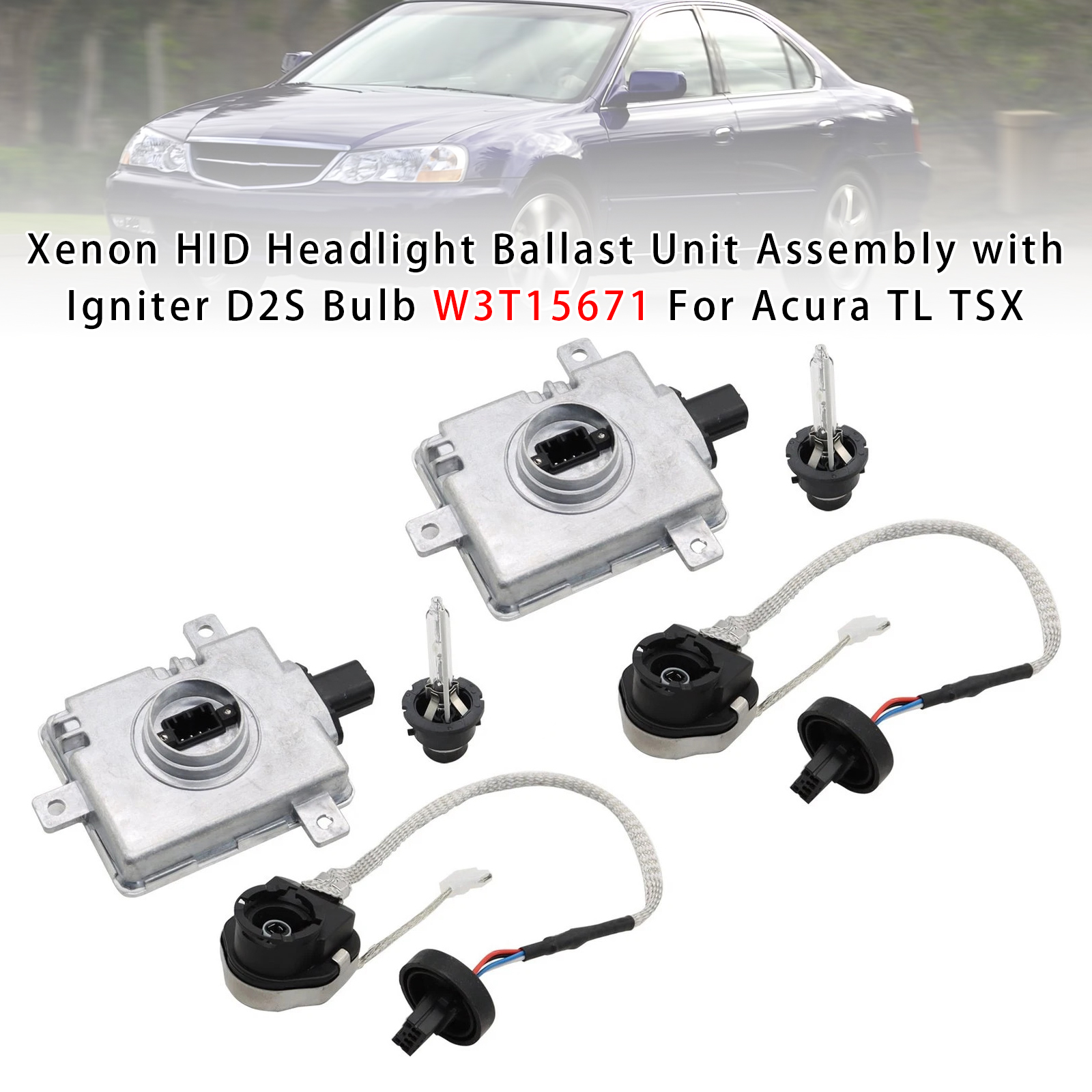 2004-2008 Honda S2000 2.2L Xenon HID Headlight Ballast Unit Assembly with Igniter D2S Bulb W3T15671 Generic