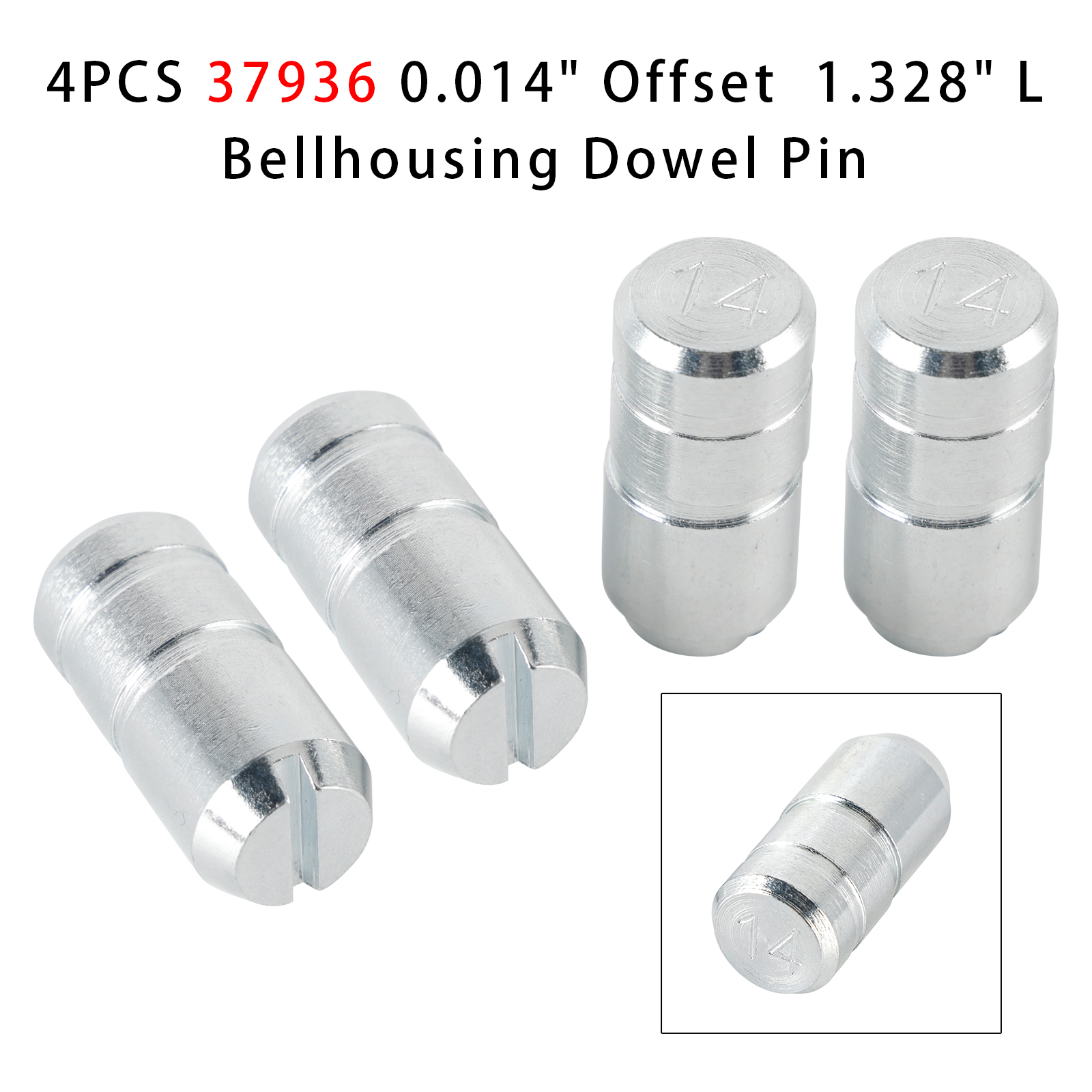 4PCS 37936 0.014" Offset  1.328" L Bellhousing Dowel Pin