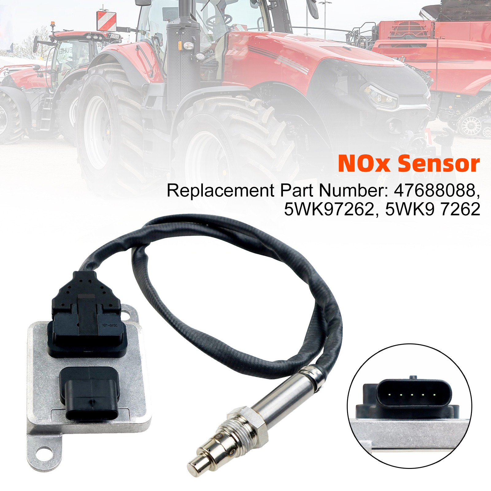 Nox Sensor Nitrogen Oxide Sensor 47688088 5WK97262 Fits For Case IH Tractors
