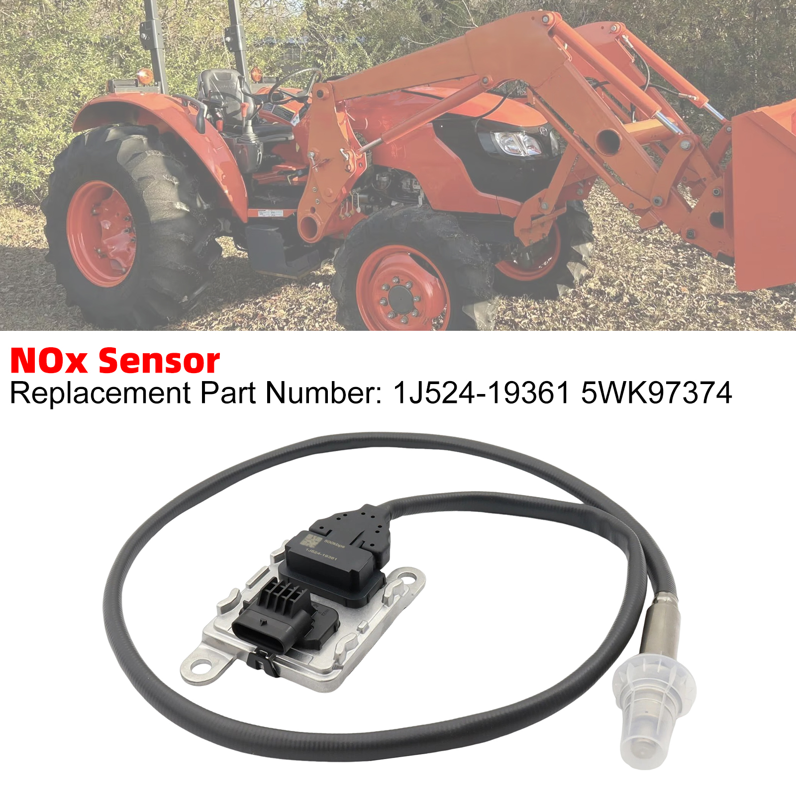 Nitrogen Oxide Sensor NOX Sensor 1J524-19361 5WK97374 For Kubota Loaders
