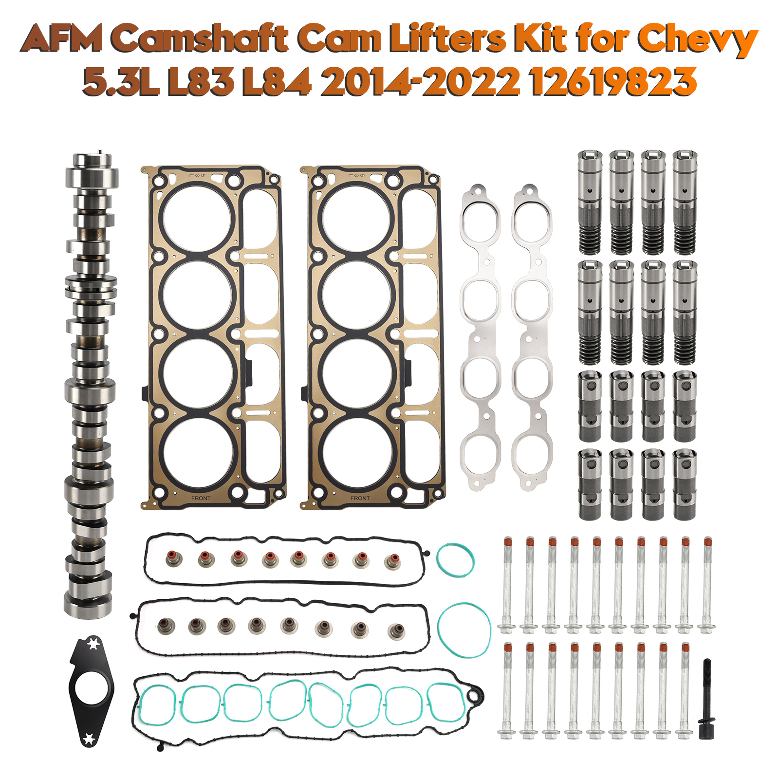 2015-2022 Chevrolet 5.3L GEN5 L83 L82 L84 L8B AFM Camshaft Cam Lifters Kit 12619823 Generic