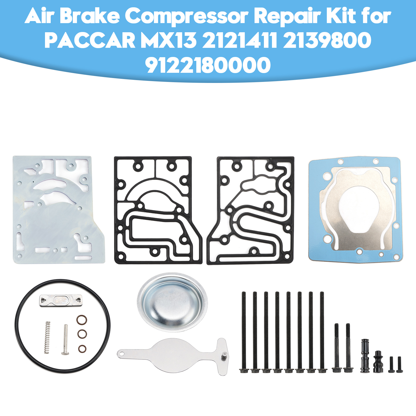 Air Brake Compressor Repair Kit for PACCAR MX13 2121411 2139800 9122180000