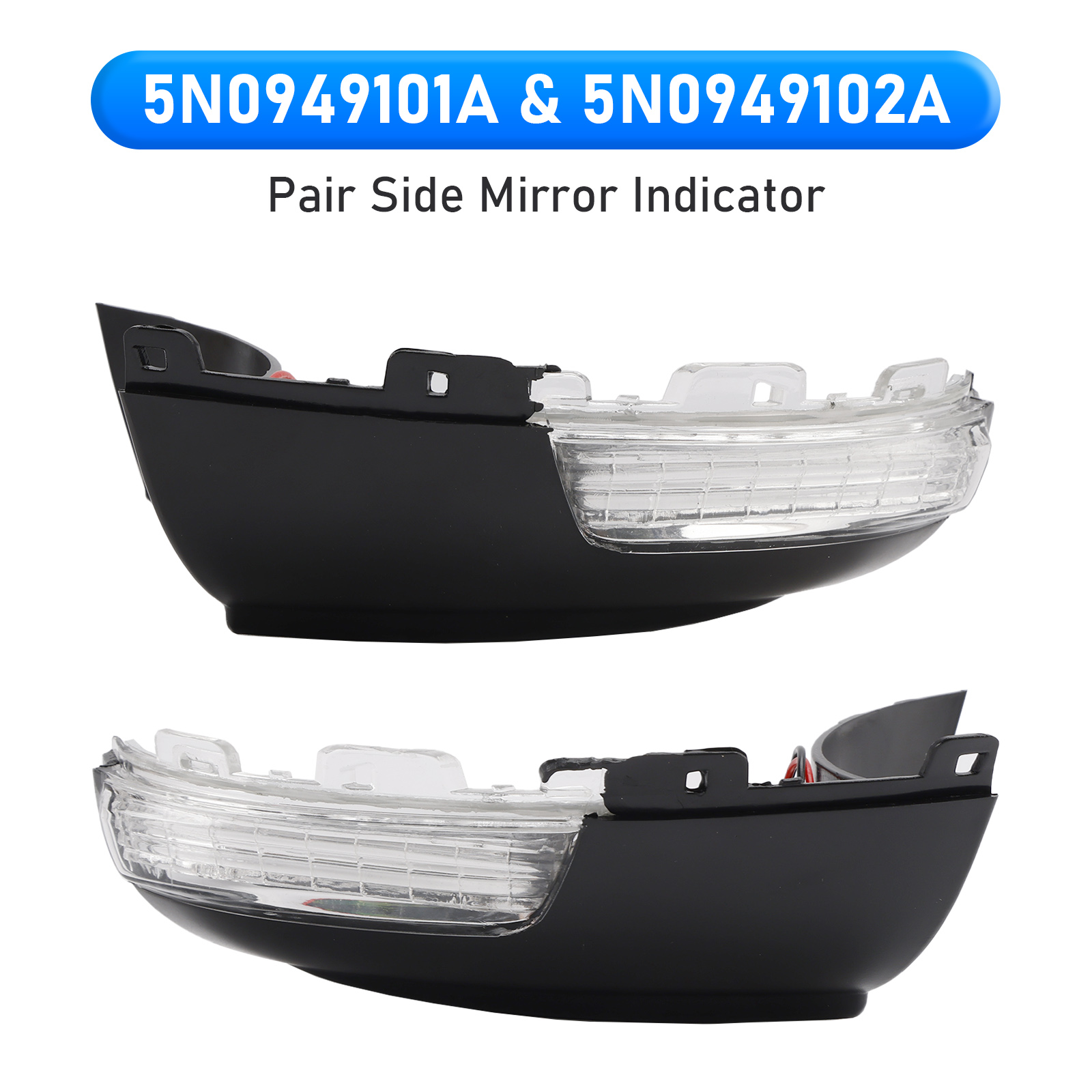 2010-2022 VW Sharan 7N Pair Side Mirror Indicator 5N0949102A Generic