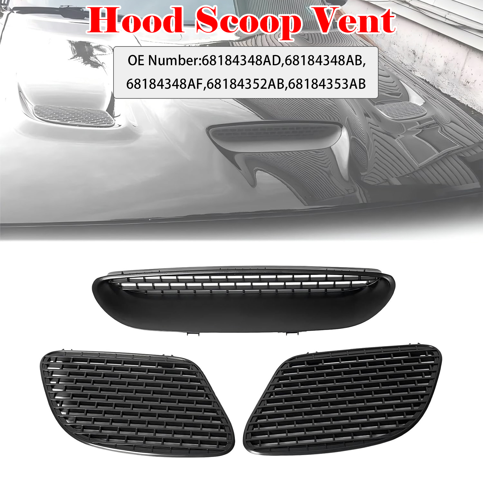 2019-2023 Dodge Challenger SRT 15-18 R/T Scat Hood Scoop Vent 68184348AD Generic