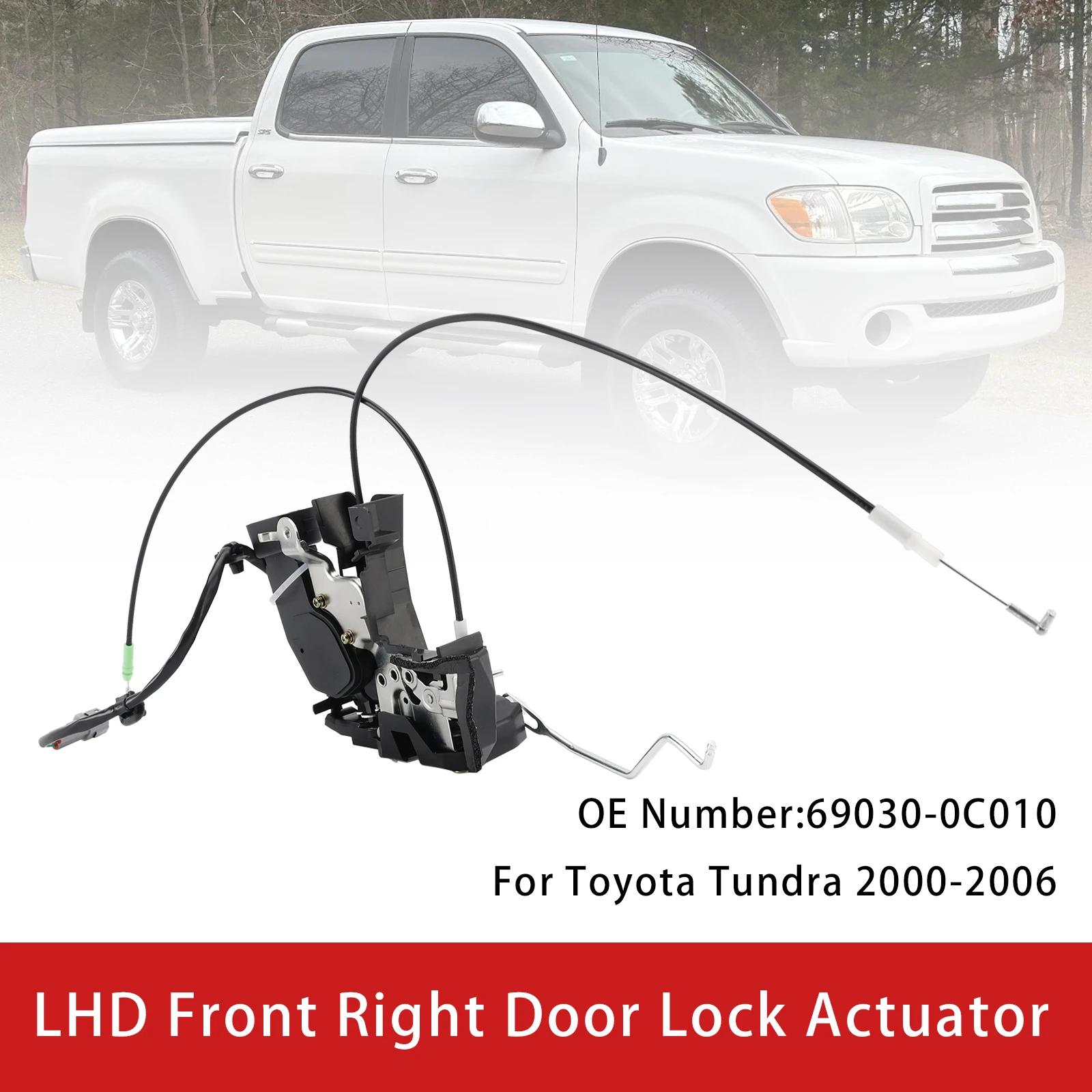 2000-2006 Toyota Tundra Front Front Right Passenger Side Door Lock Actuator Assembly 69030-0C010 Generic