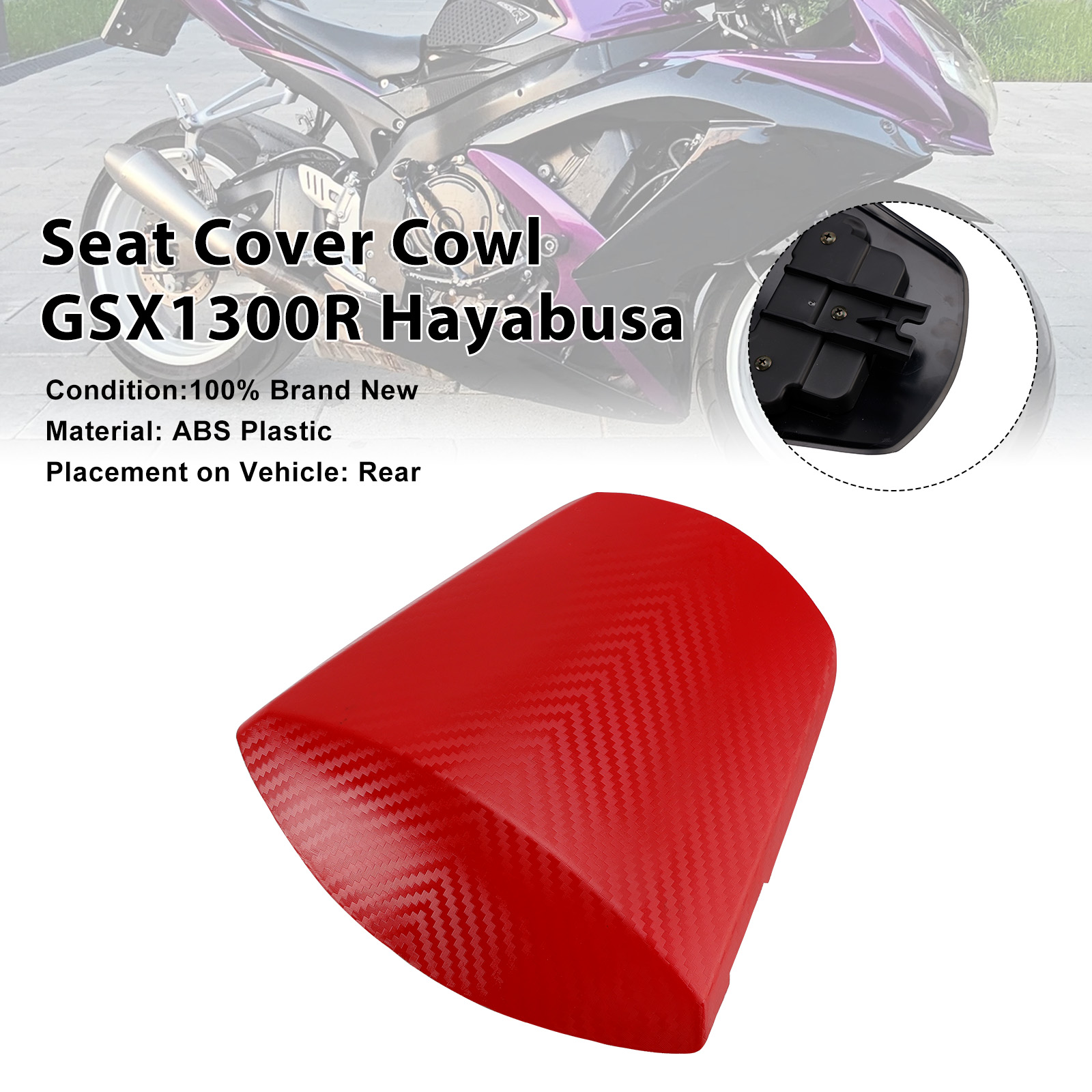 2011-2026 Suzuki GSXR600 GSXR750 K11 Rear Seat Fairing Cover Red Generic