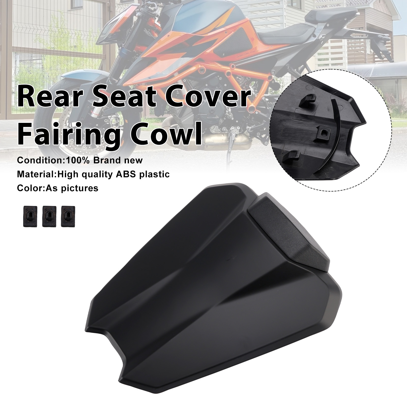 2020-2023 1290 Super Duke R Rear Seat Cover Fairing Cowl Matte Black Generic