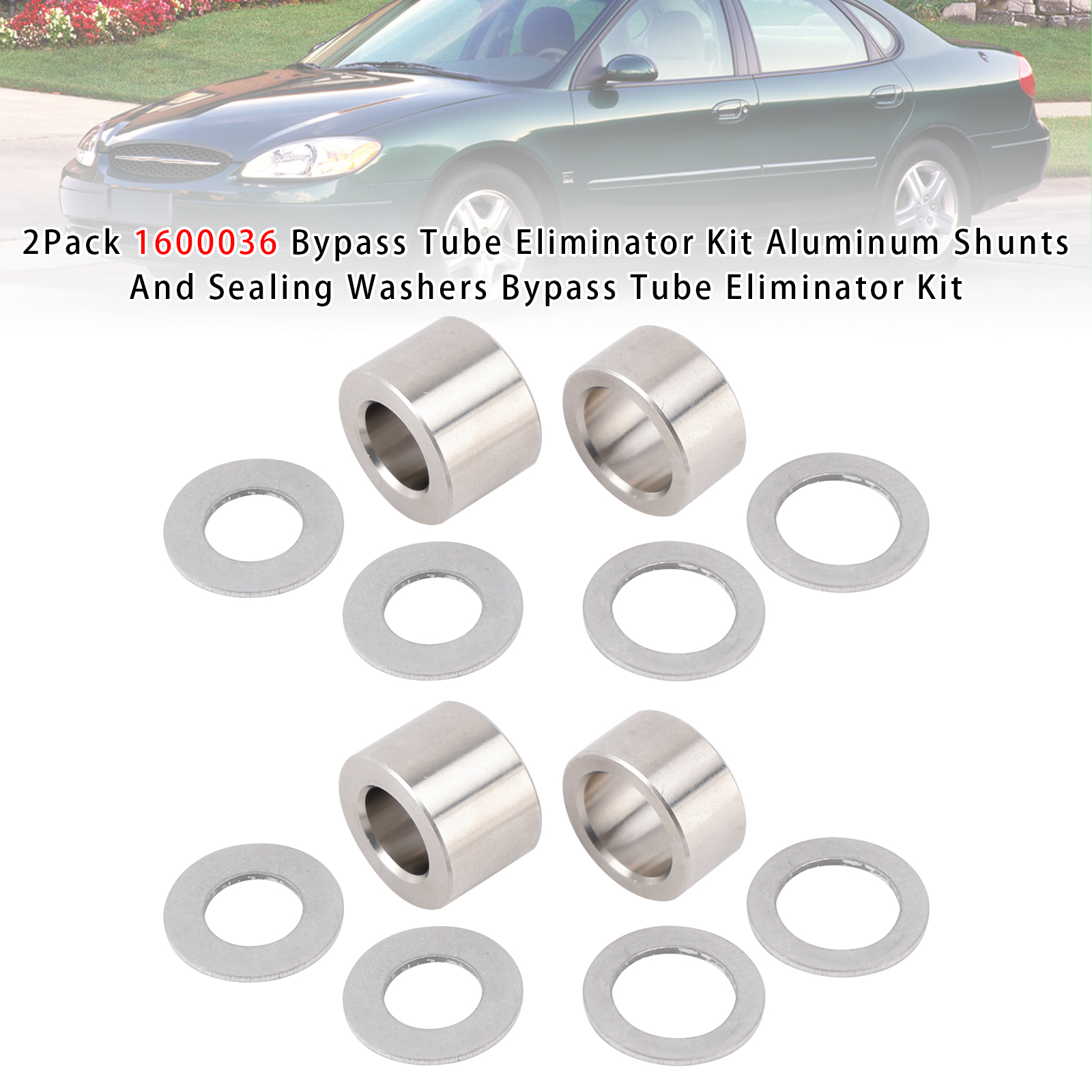 2Pack 1600036 Bypass Tube Eliminator Kit Aluminum Shunts And Sealing Washers Bypass Tube Eliminator Kit