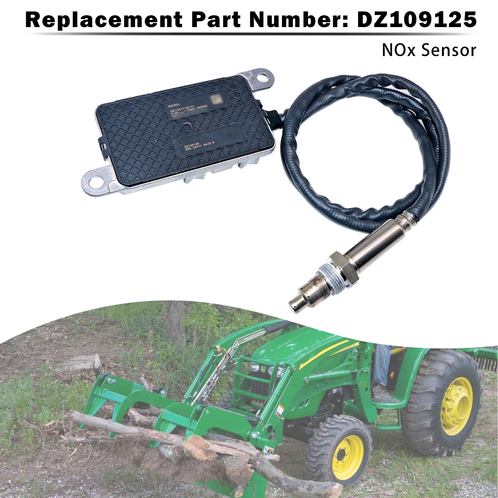 Nitrogen Oxide Sensor NOX Sensor DZ109125 For John Deere Loader