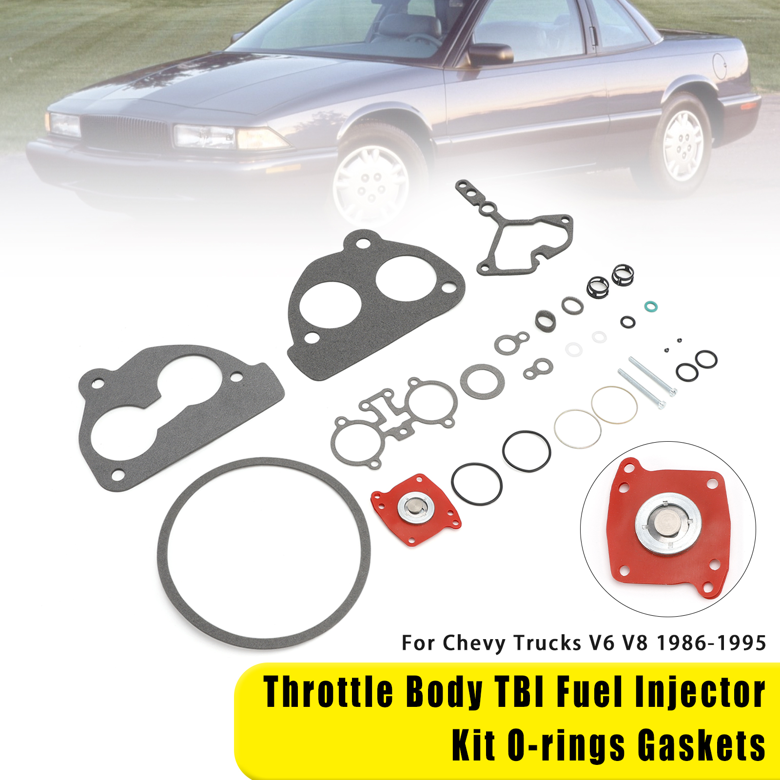1990-1993 For Cadillac 305-350 engines Throttle Body TBI Fuel Injector Kit O-rings Gaskets Generic