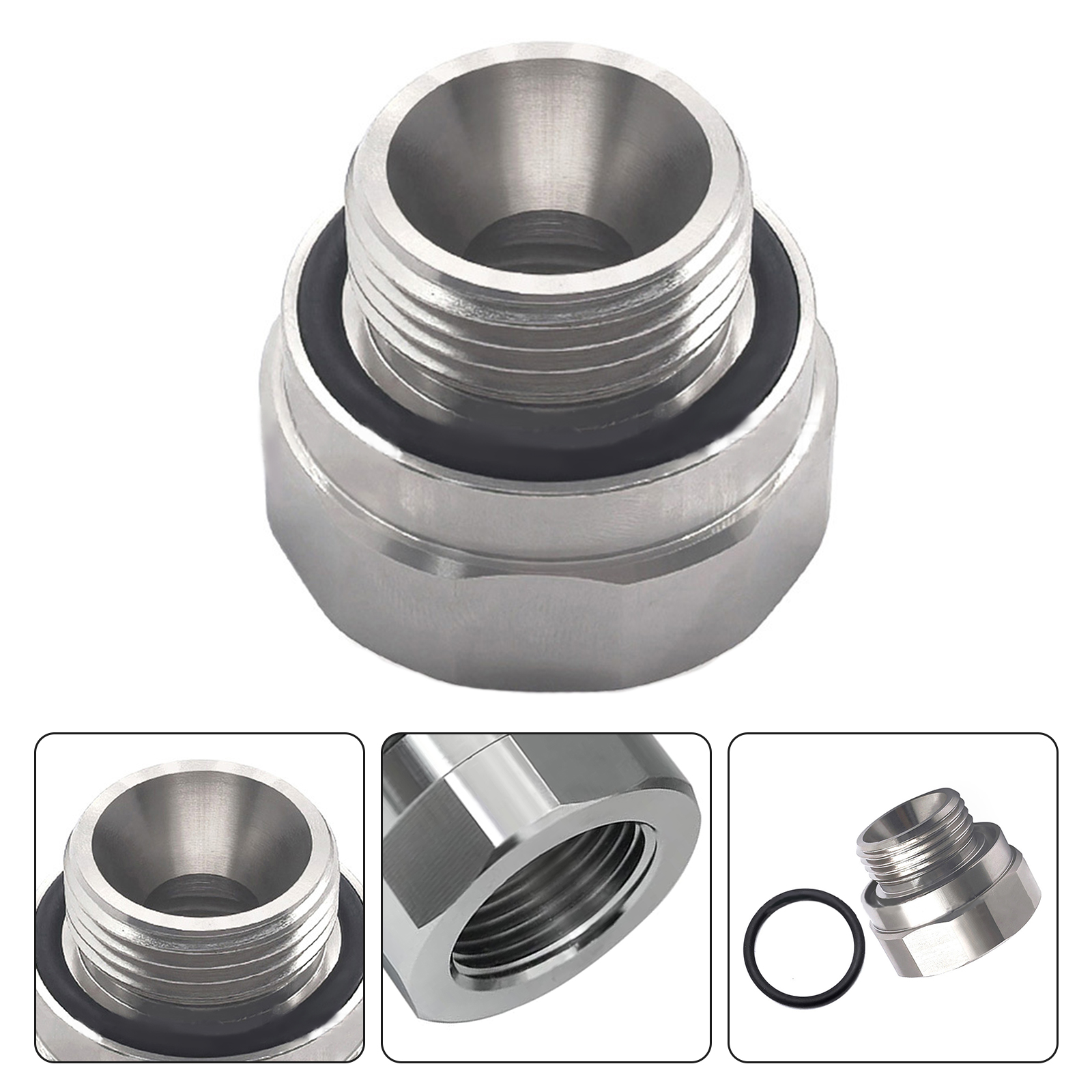 Thread Size Oil Drain Valve Adapter Silver A-211 27mm-2.0