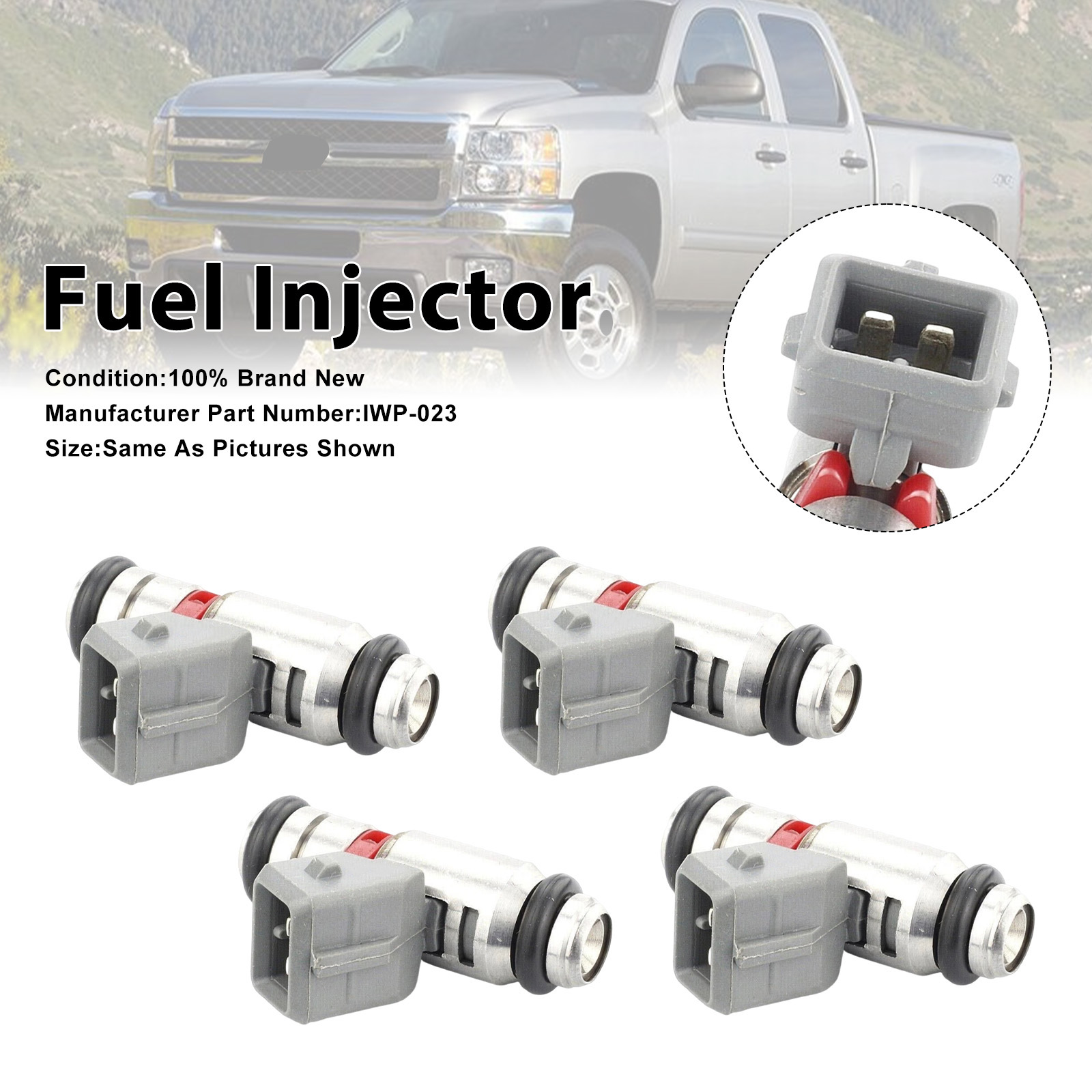 1983-1990 SKODA 105, 120 (744) 4Pcs Fuel Injector IWP-023 Generic